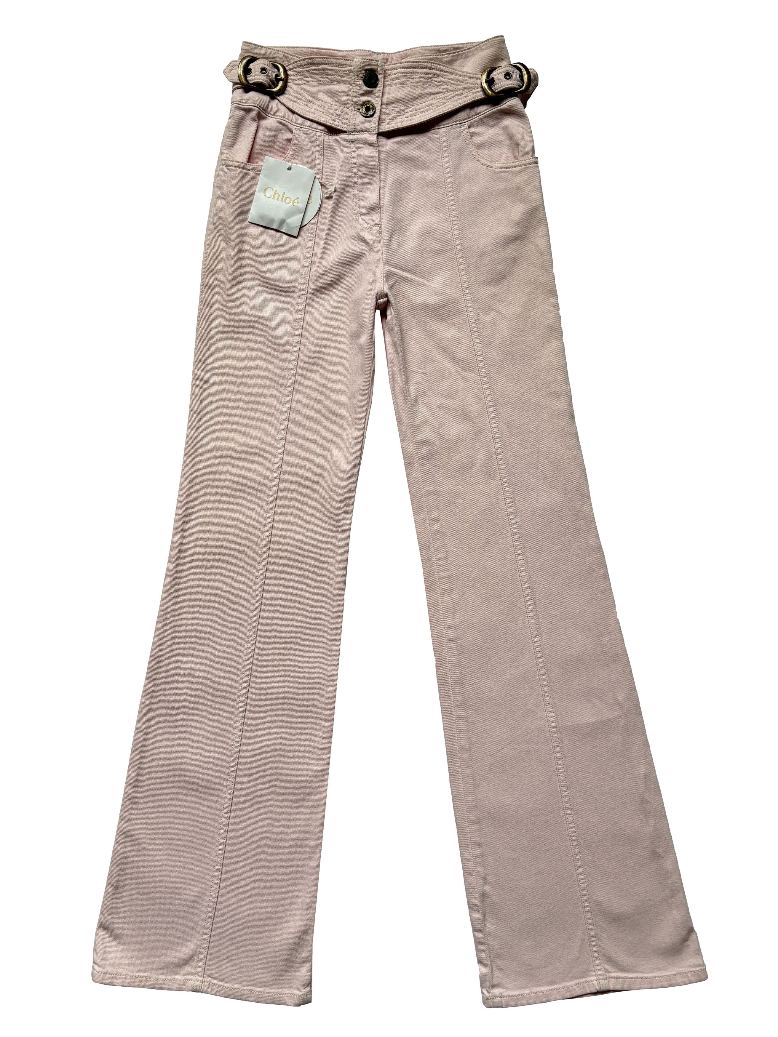 パンツ CHLOE IVORY FLARED DENIM TROUSERS Chloé Ivory Flared Denim Trousers In Neutral | ModeSens