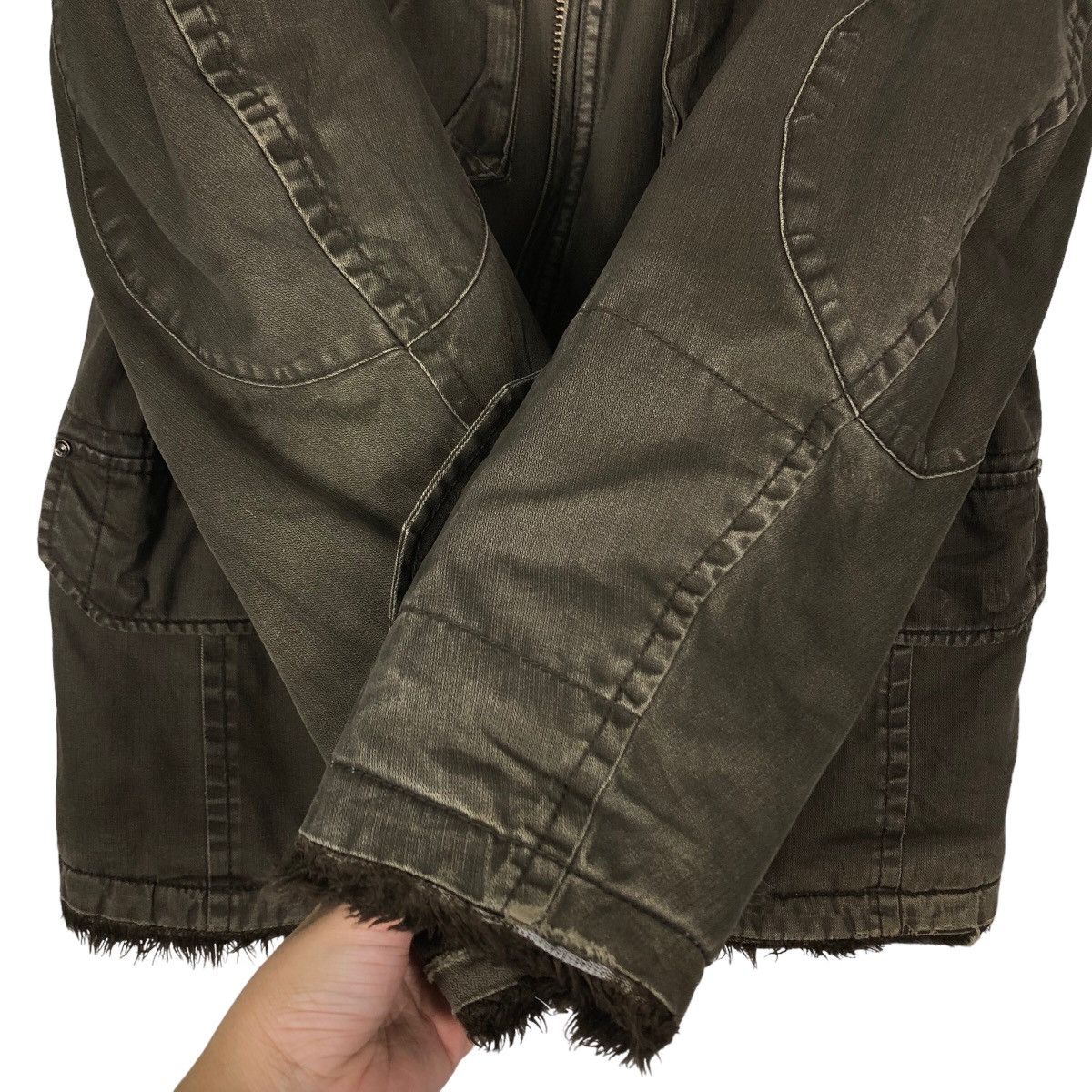 Japanese Brand 🔥Vintage Biker Jacket Military Design Cargo Chore Chevignon Size US L / EU 52-54 / 3 - 13 Thumbnail