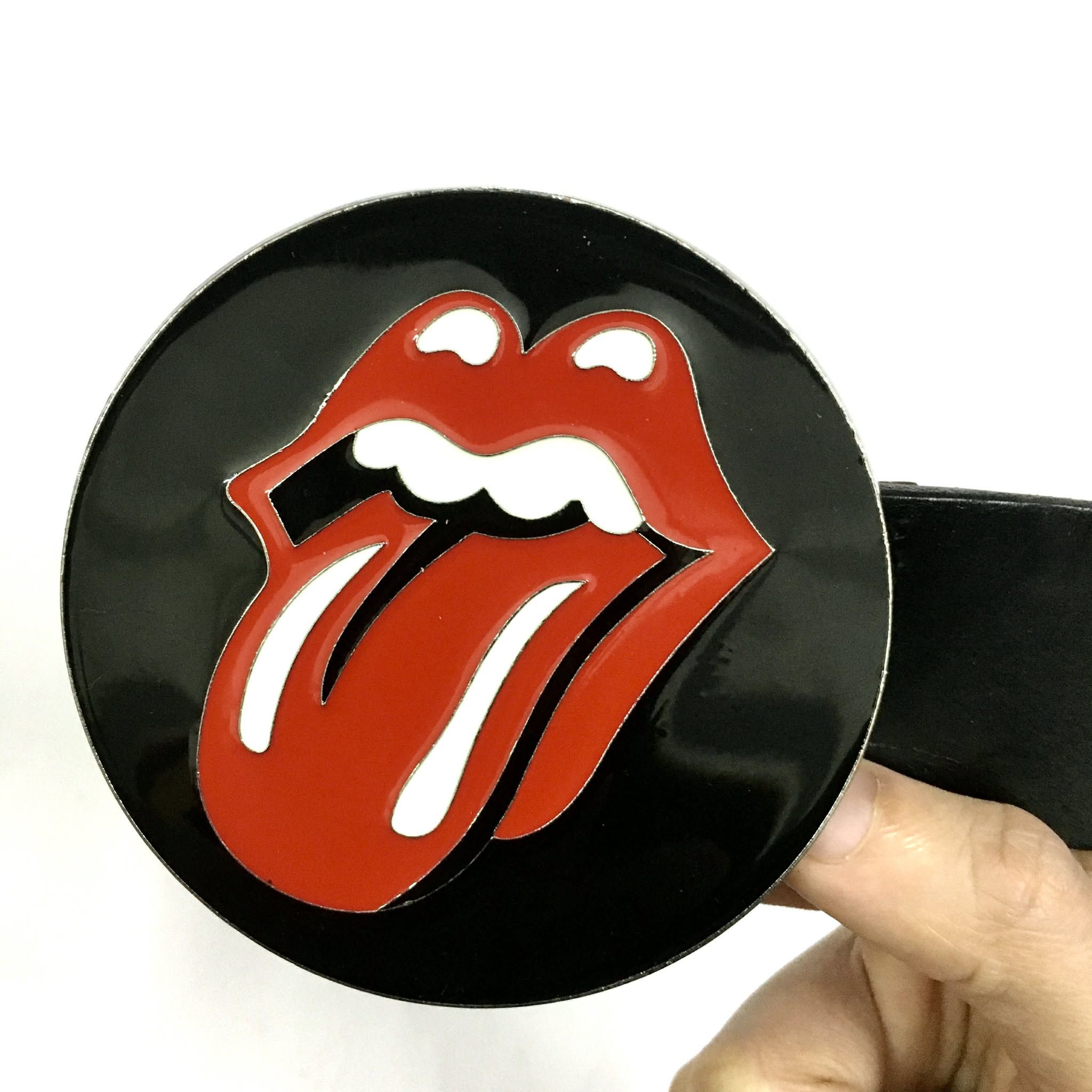 The Rolling Stones Rolling Stones Buckle Leather Belt Size ONE SIZE - 3 Thumbnail