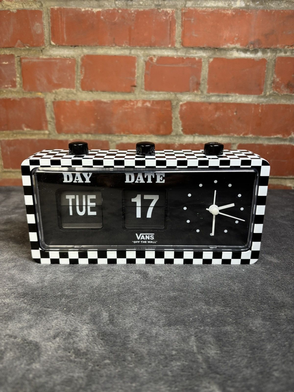 Vans Vans Retro Flip Calendar Alarm Clock Checkerboard ABS Shell Size ONE SIZE - 1 Thumbnail