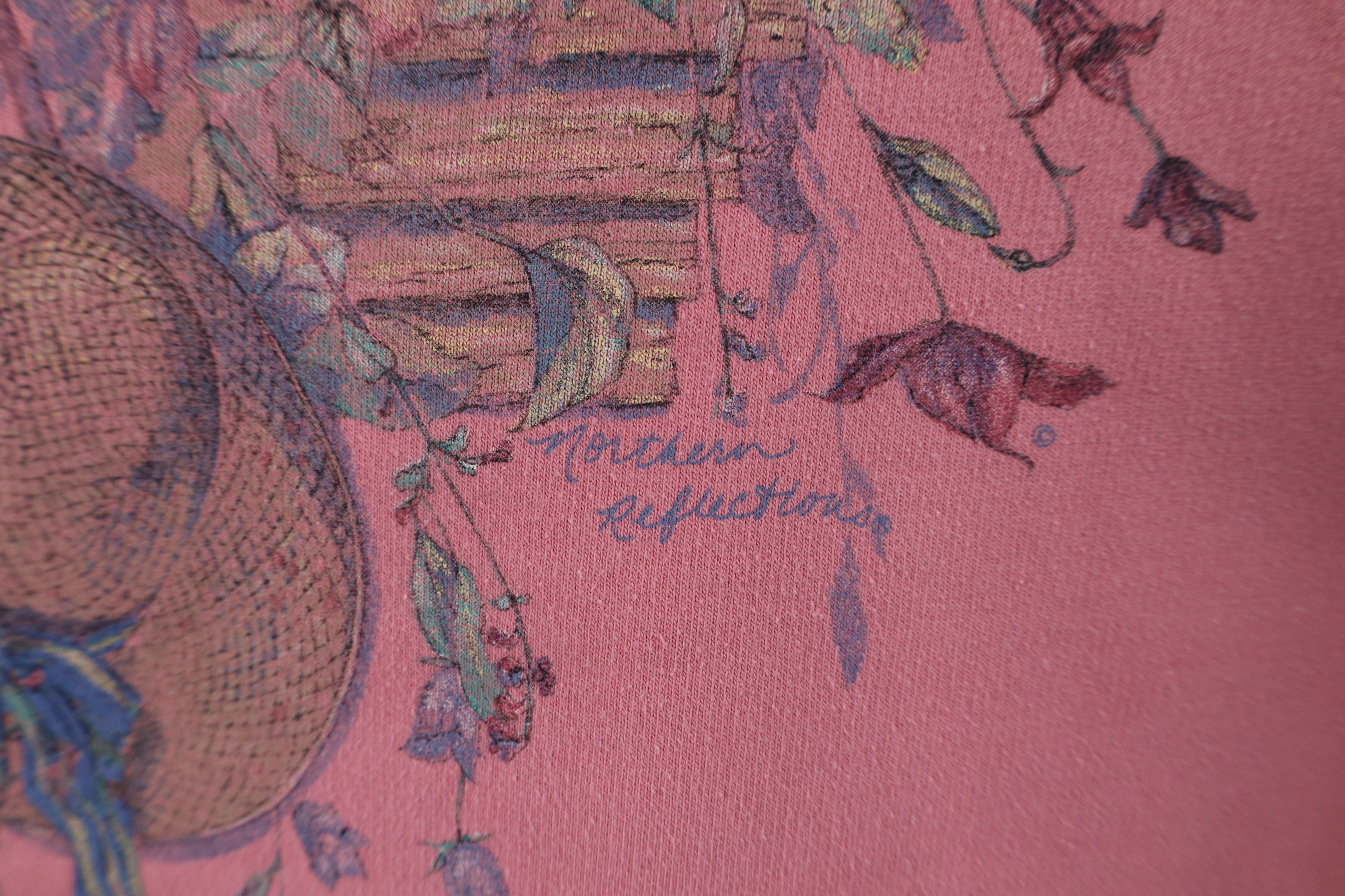 Vintage Vintage 90s Country Primitive Flower Crewneck Sweatshirt Size 3XL / US 20-22 - 5 Thumbnail