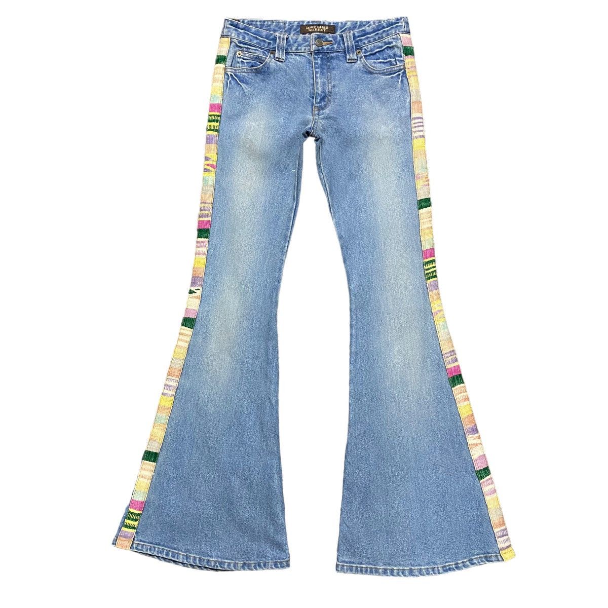 If Six Was Nine LOVE GIRL MARKET Hippie Denim Super Flare Jeans Size 27" / US 4 / IT 40 - 1 Thumbnail
