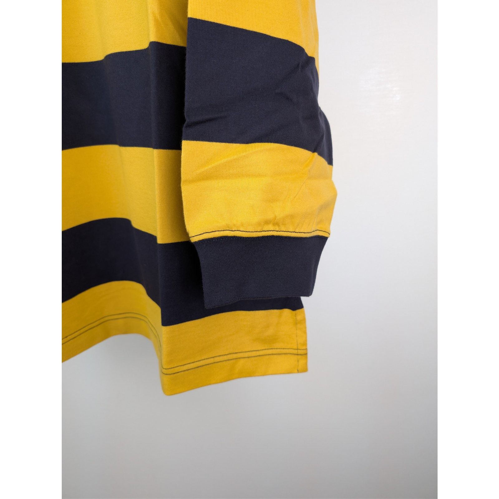 Moncler × Palm Angels o1rshd1 Striped Cotton Polo Shirt in Yellow / Blue Size US L / EU 52-54 / 3 - 5 Thumbnail