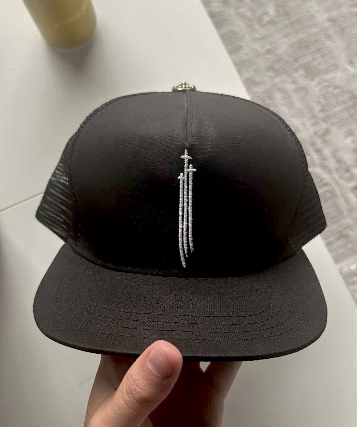 Chrome Hearts Chrome hearts trucker hat dagger logo black Size ONE SIZE - 1 Thumbnail