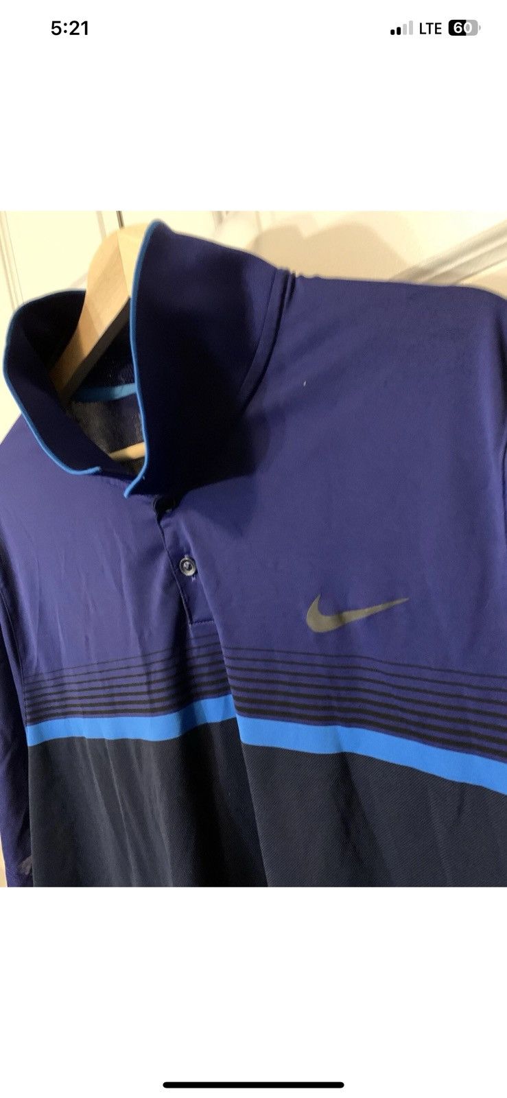 Nike Nike golf mens sz 2XL polo shirt blue purple dri fit Size US XXL / EU 58 / 5 - 1 Thumbnail