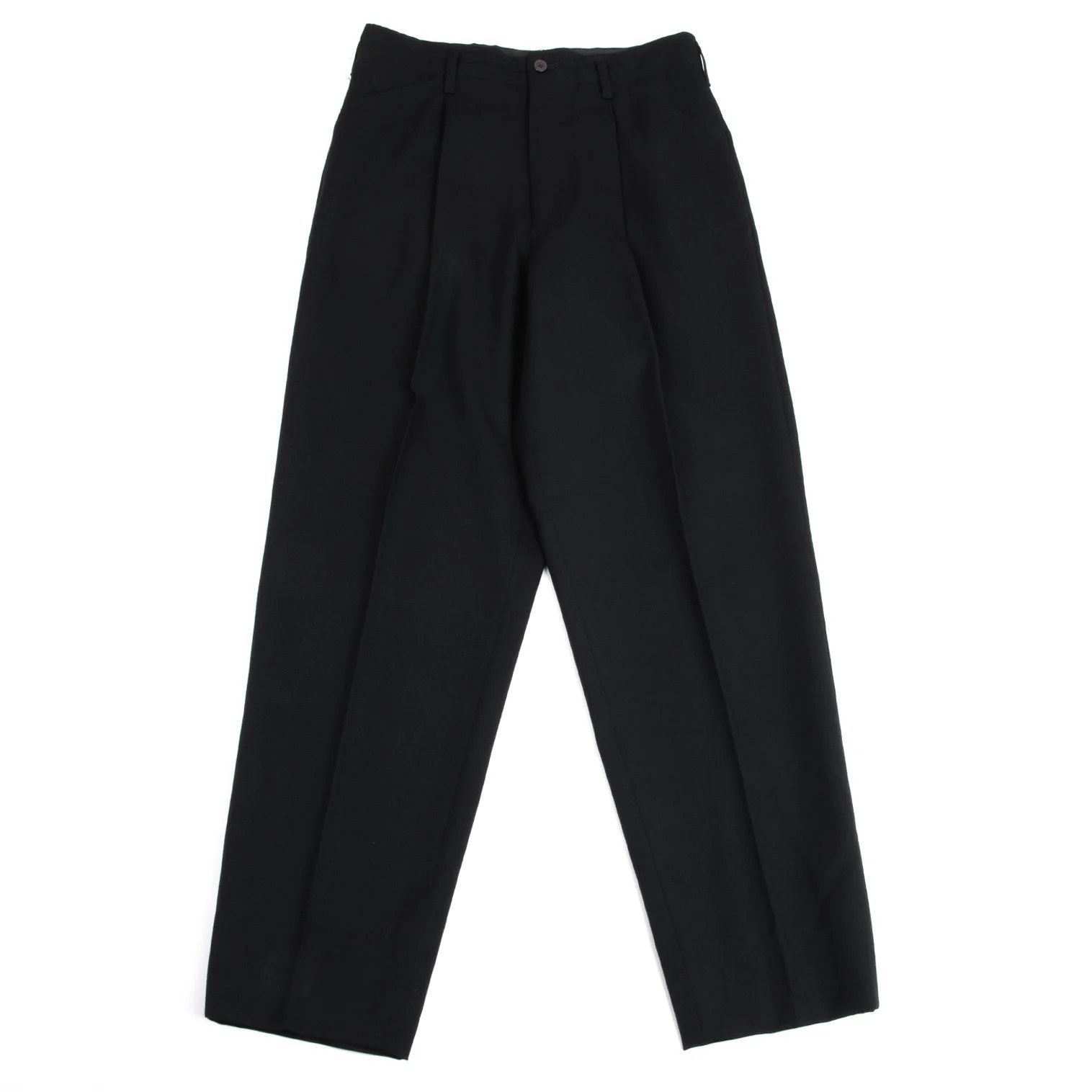 Jean Paul Gaultier Wool Gabardine Tack Straight Pants in Black 48 Size US 32 / EU 48 - 1 Thumbnail