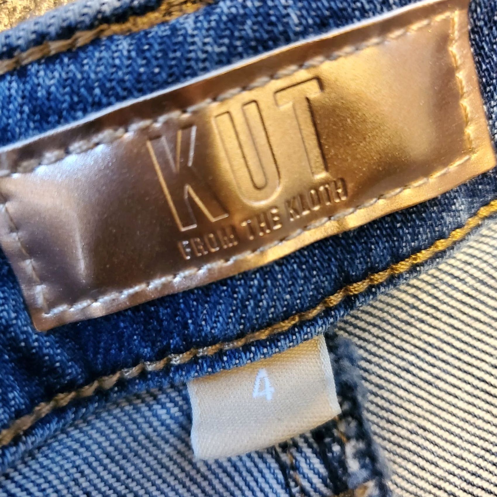 Vintage KUT From The Kloth Rachael Fab Ab Mom Jeans High Rise Ankle Crop Sz 4 Size 27" / US 4 / IT 40 - 5 Thumbnail