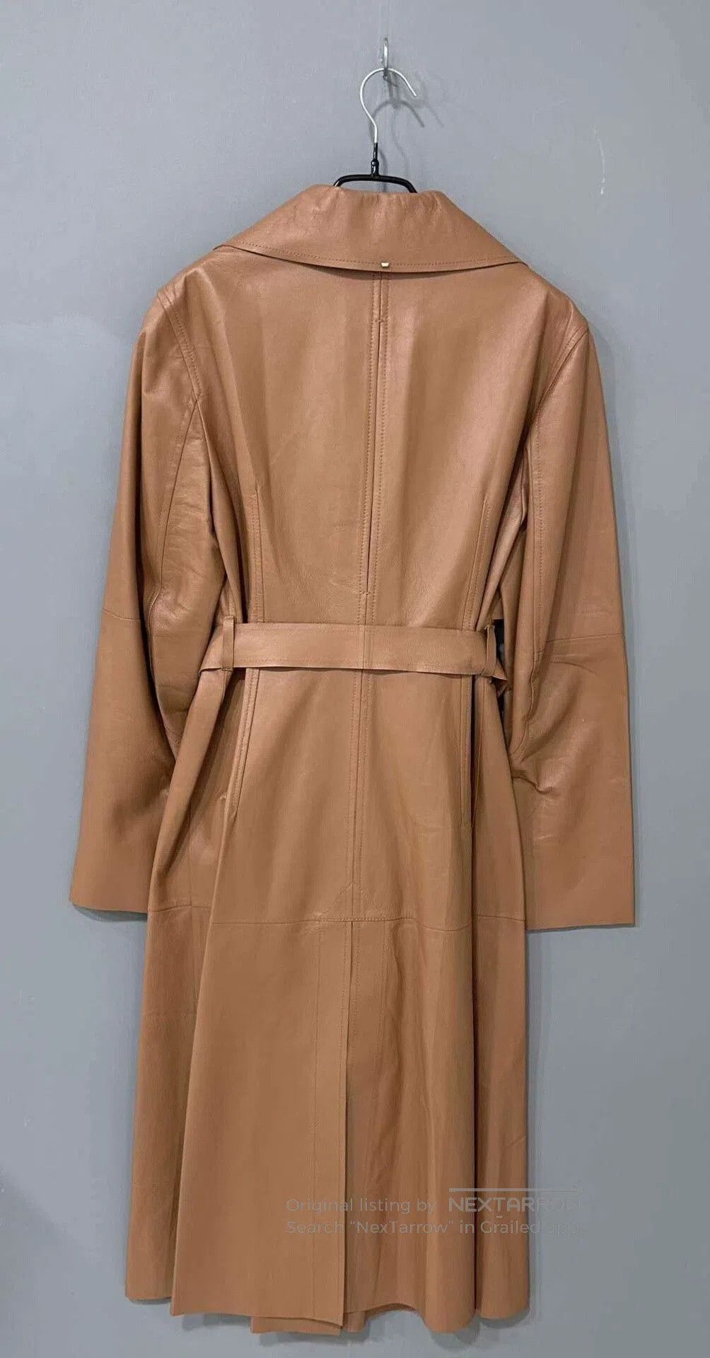 Max Mara MaxMara Lambskin Long Trench Coat. Size M / US 6-8 / IT 42-44 - 3 Thumbnail