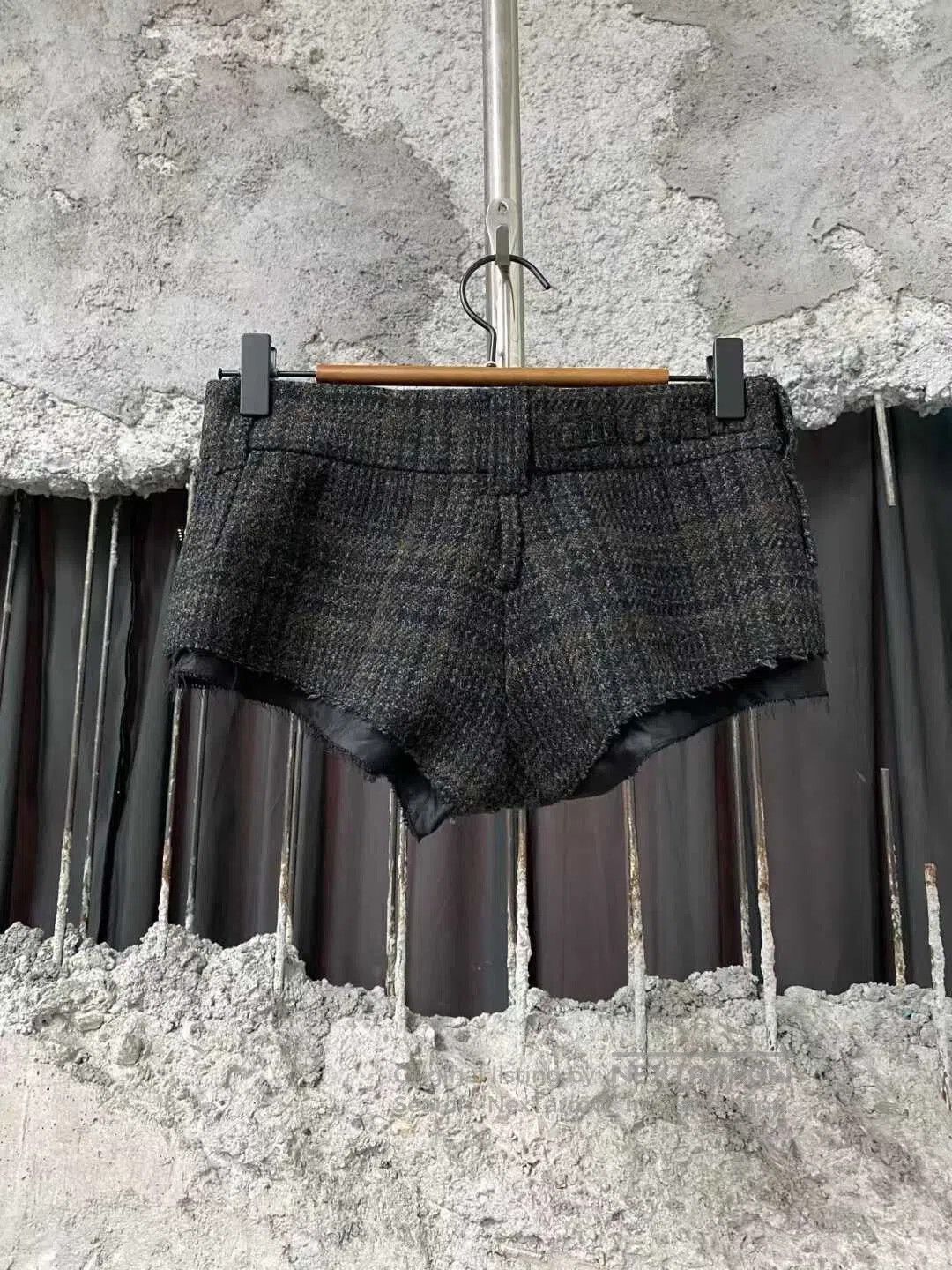 Miu Miu gray plaid shorts by miu miu. Size 35" - 2 Thumbnail