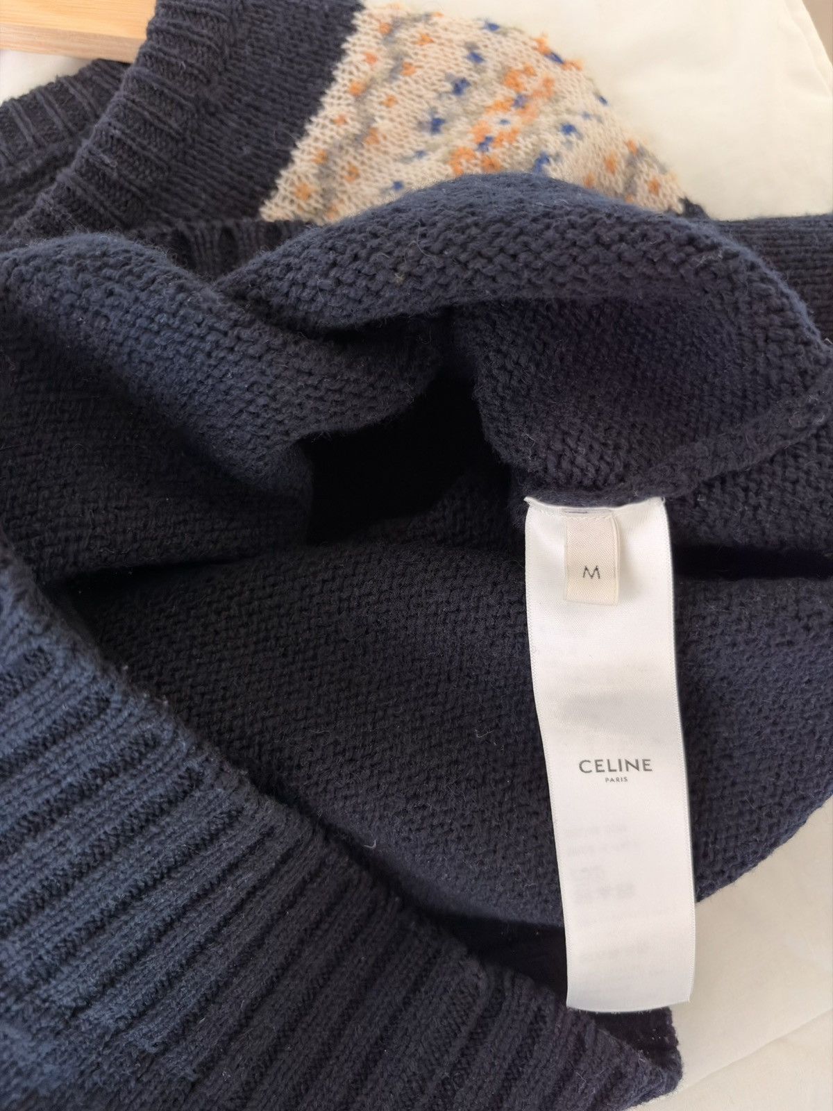 Celine TRIOMPHE FAIR ISLE WOOL SWEATER Size US M / EU 48-50 / 2 - 4 Thumbnail