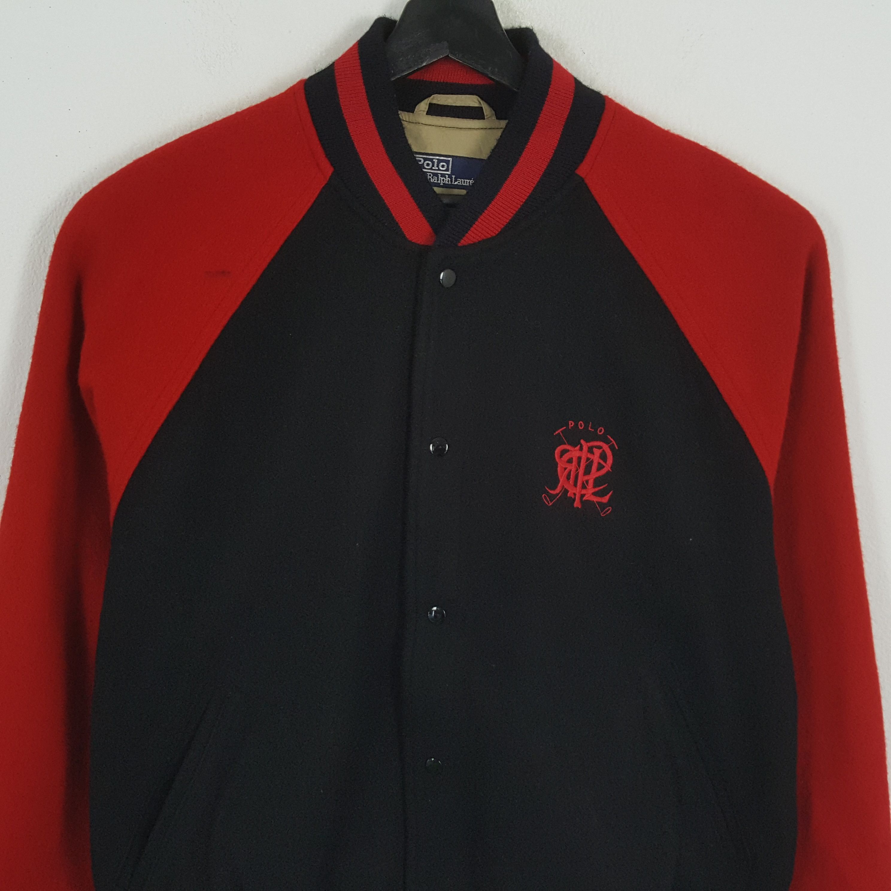 Polo Ralph Lauren × Vintage POLO by RALPH LAUREN Fashion Style Varsity Jacket Style Size US XL / EU 56 / 4 - 2 Thumbnail