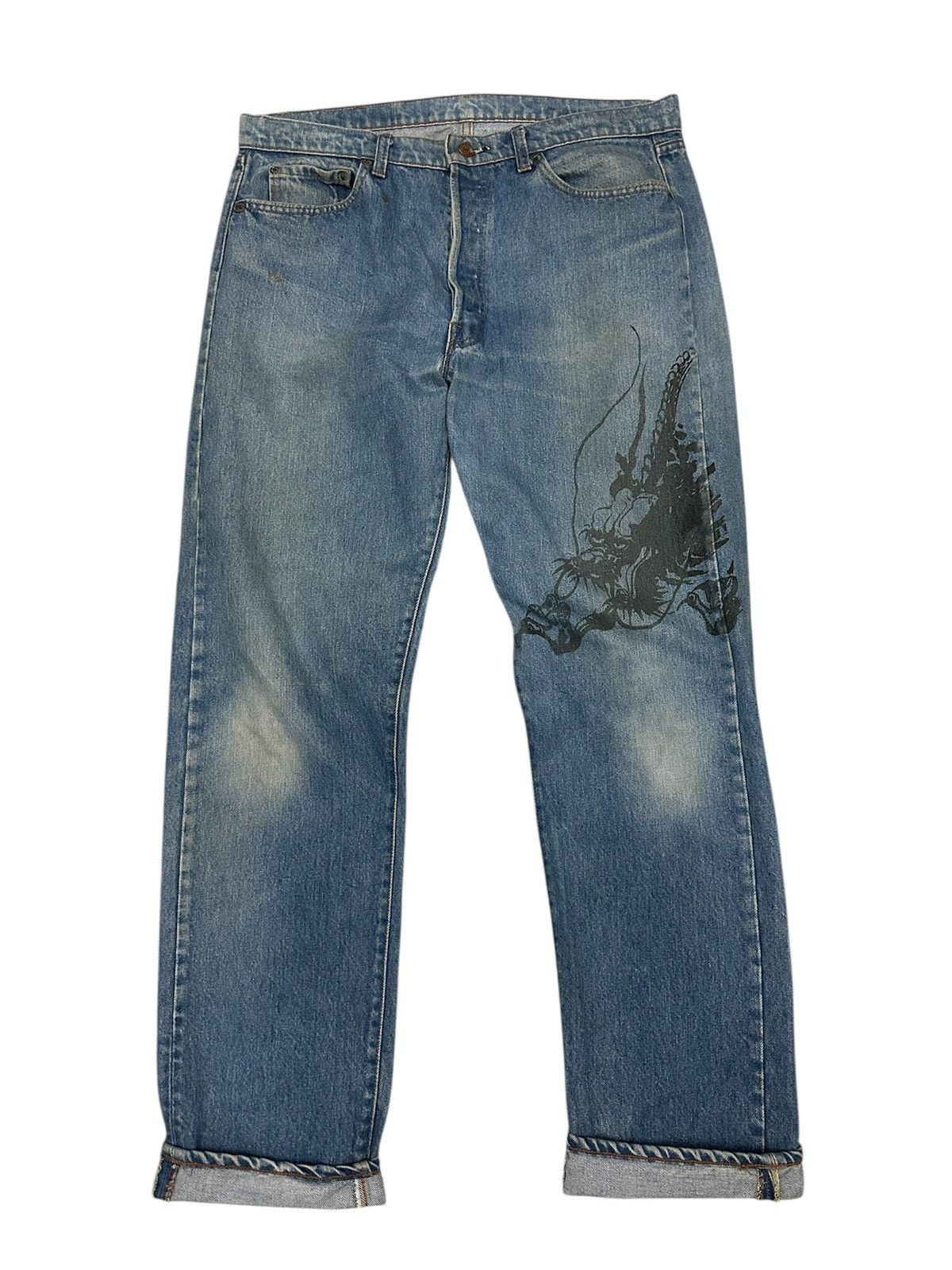 Levi's 🔥🔥🔥Vintage 80s Levi’s 501 Jeans Denim Pants Dragon Size US 34 / EU 50 - 1 Thumbnail