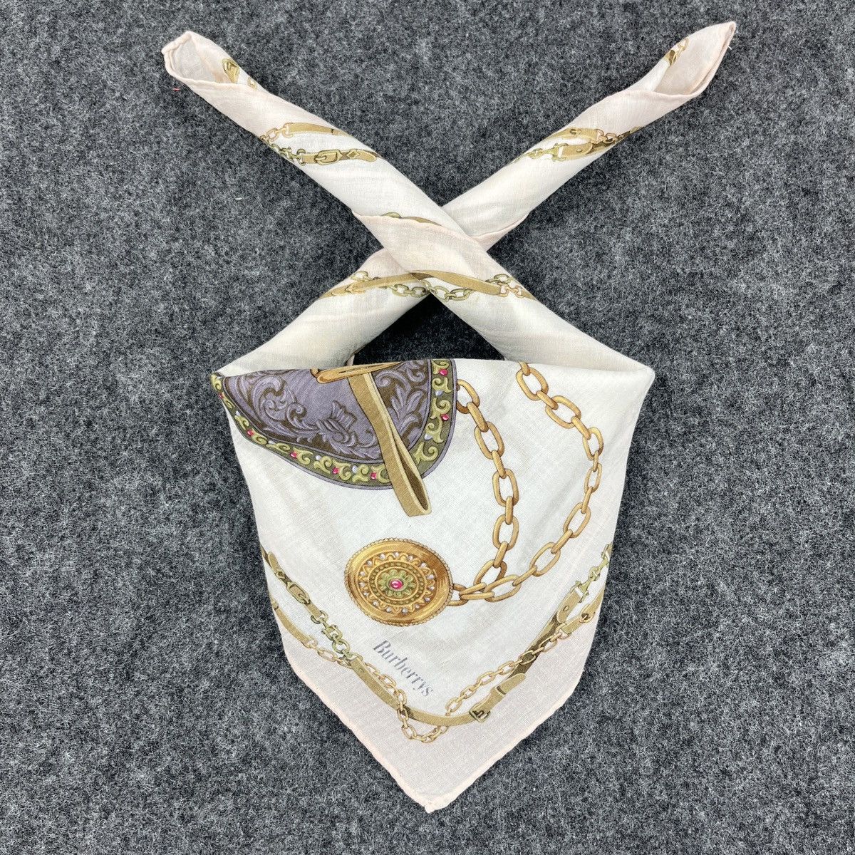 Burberry Vintage Burberrys Handkerchief / Bandana / Neckerchief B253 Size ONE SIZE - 3 Thumbnail