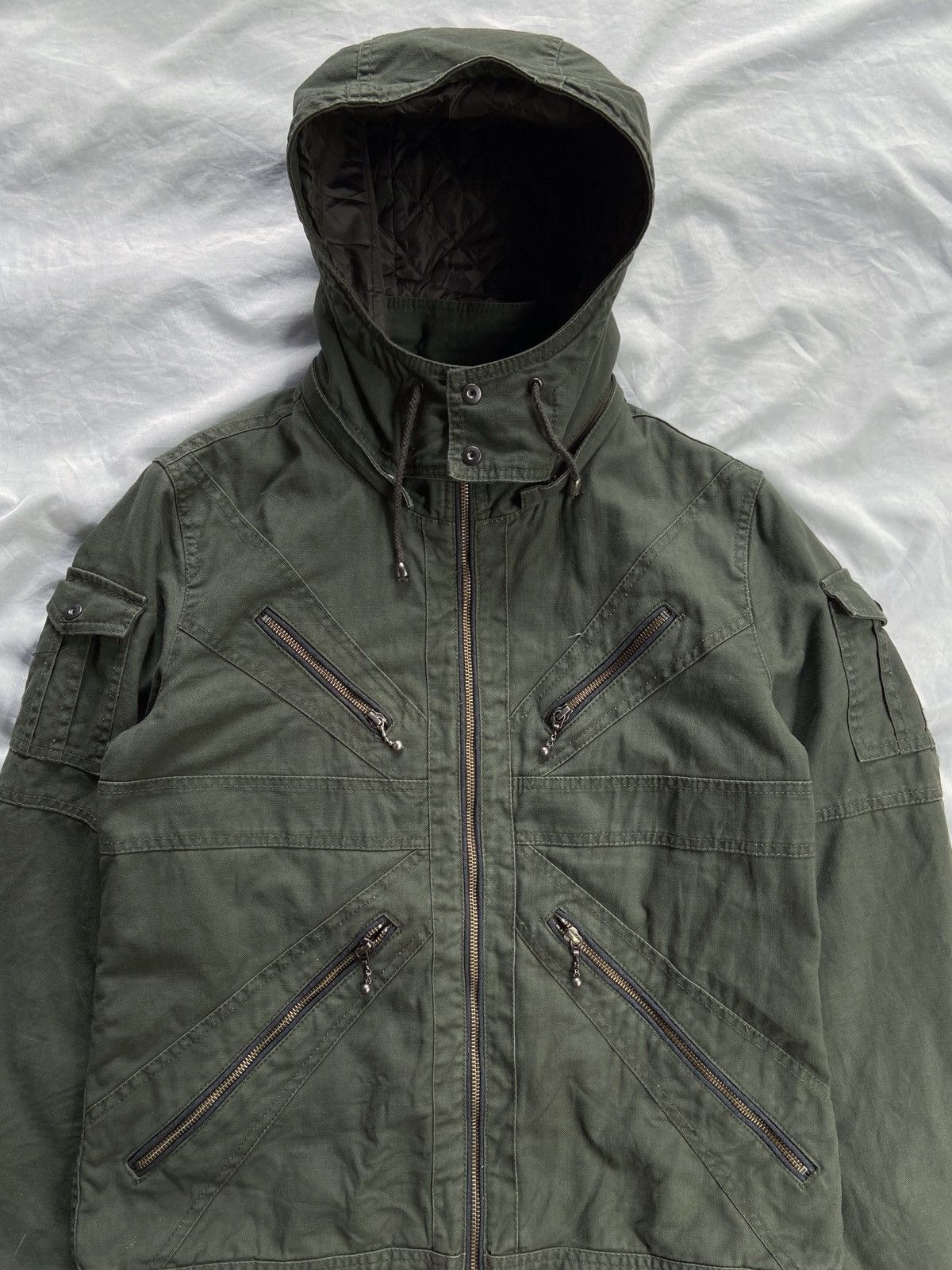 Japanese Brand HIDE AWAYS NICOLE ENGLAND FLAG DESIGN MULTI POCKET JACKET Size US M / EU 48-50 / 2 - 3 Thumbnail