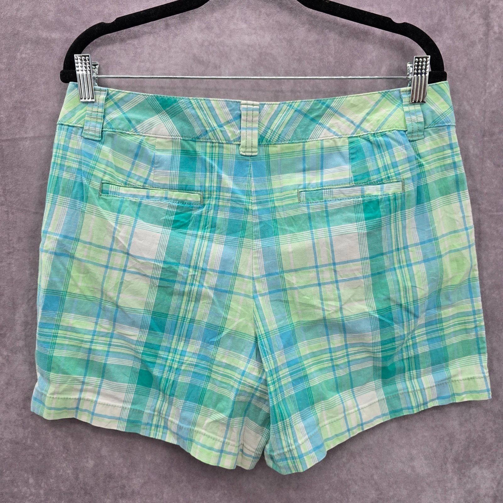Other St Johns Bay Blue Plaid Bermuda Stretch Shorts Cotton 14 Size 36" / US 14 / IT 50 - 2 Thumbnail