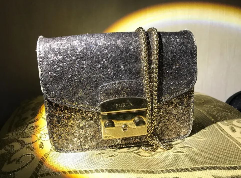 Small Leather Crossbody Bag By Furla in Gold, Women's