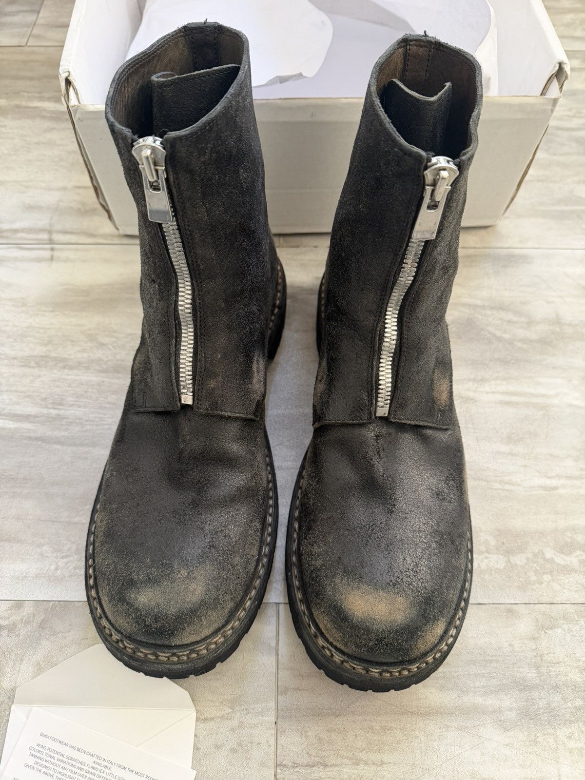 Guidi Guidi GR05FRV_RU Reverse Horse Leather Front Zip Boots Size US 12 / EU 45 - 7 Thumbnail