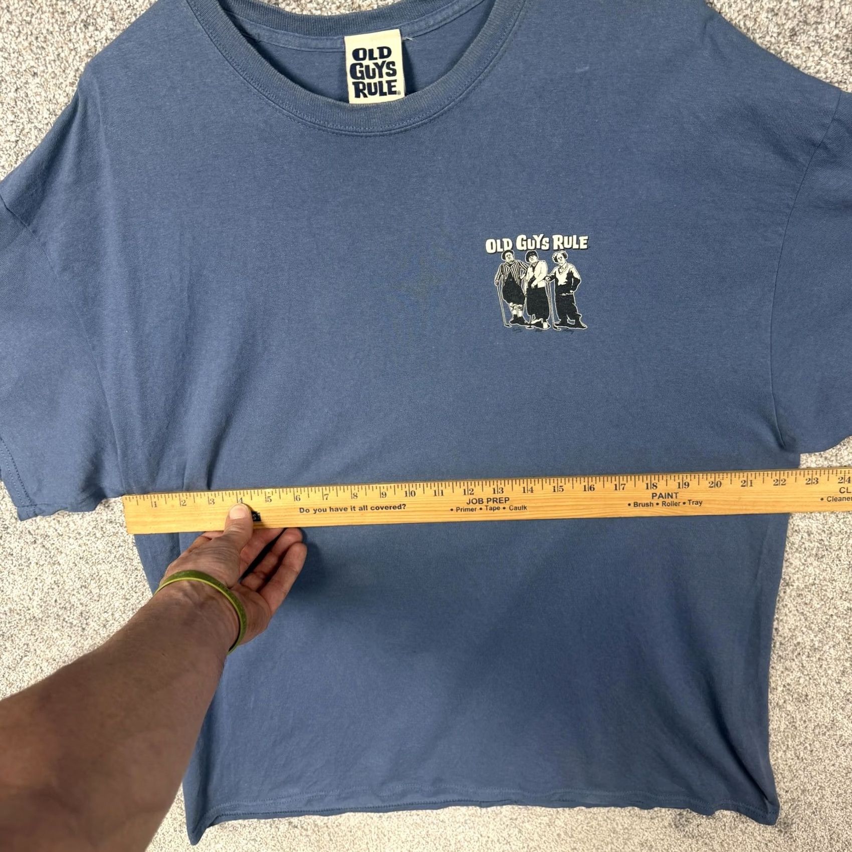 Vintage VINTAGE Old Guys Rule Shirt XL Blue 3Stooges Boomer Humor Nostalgic Golf Short Sleeve Crew Neck Mens Funny T-Shirt Size US XL / EU 56 / 4 - 5 Thumbnail