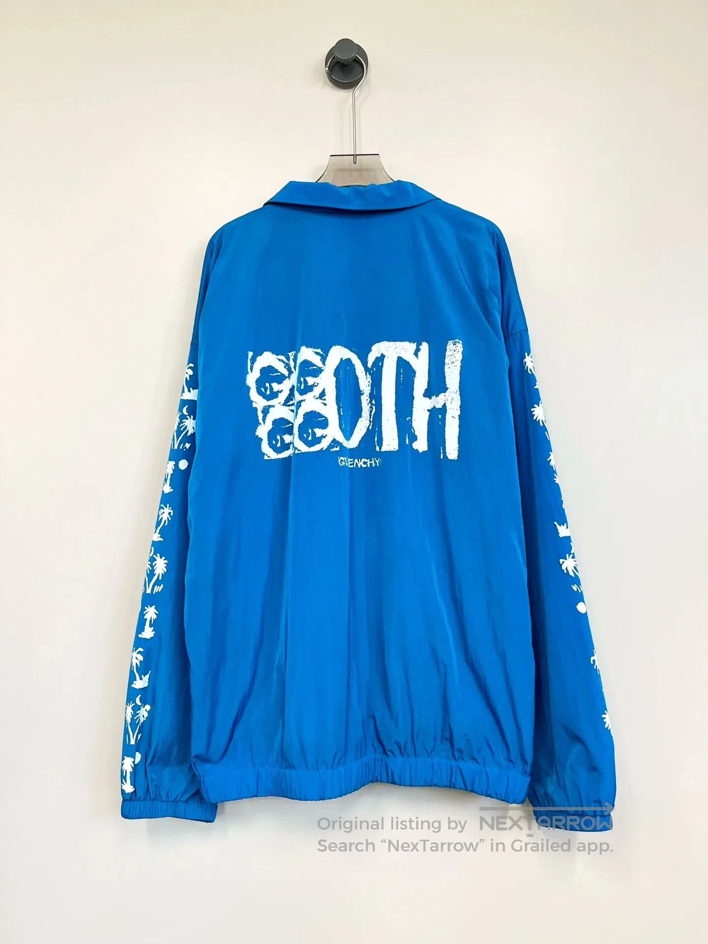 Givenchy Givenchy Blue Embroidered Letter Logo Zipper Jacket| Size US M / EU 48-50 / 2 - 2 Thumbnail