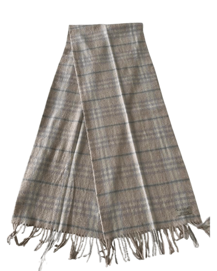 Burberry Burberry Vintage Unisex Scarf Beige 100% Cashmere Size ONE SIZE - 1 Thumbnail