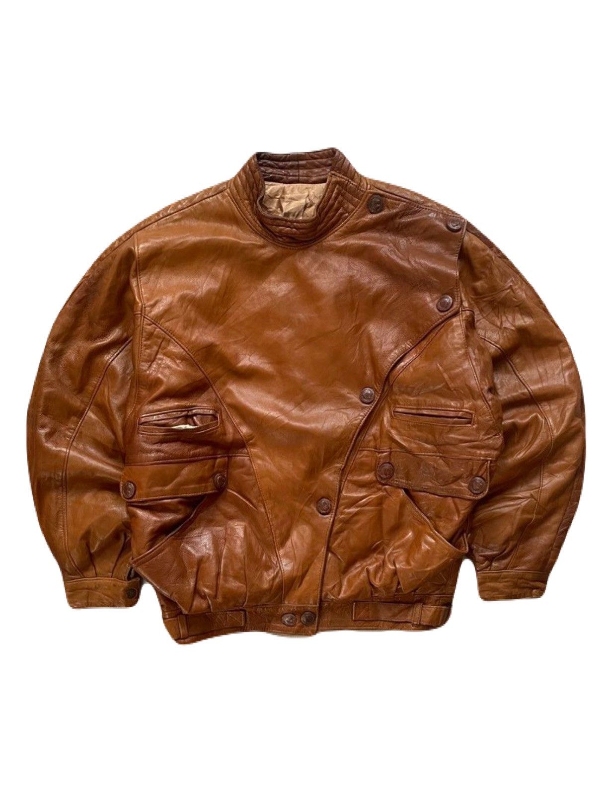 Genuine Leather Vintage 90’s leather jacket by epiderme paris Size US XXL / EU 58 / 5 - 1 Thumbnail