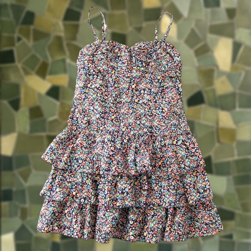Express Express Floral Cotton Spaghetti Strap Tank Dress M Size M / US 6-8 / IT 42-44 - 1 Thumbnail