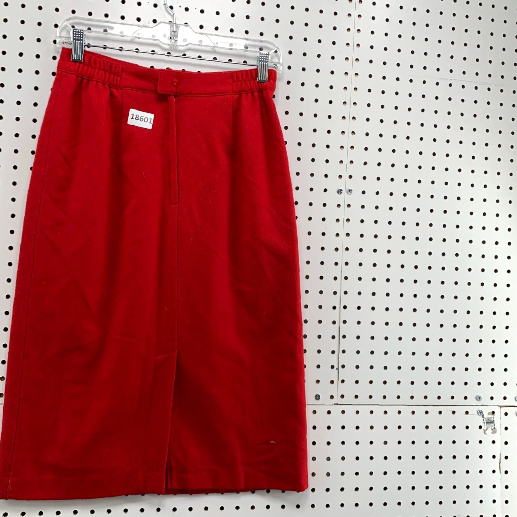 Vintage VINTAGE Sag Harbor Skirt 100% Wool Red Womens Size 8 Knee Length Pencil 26X27" Mens? Size 30" / US 8 / IT 44 - 5 Thumbnail
