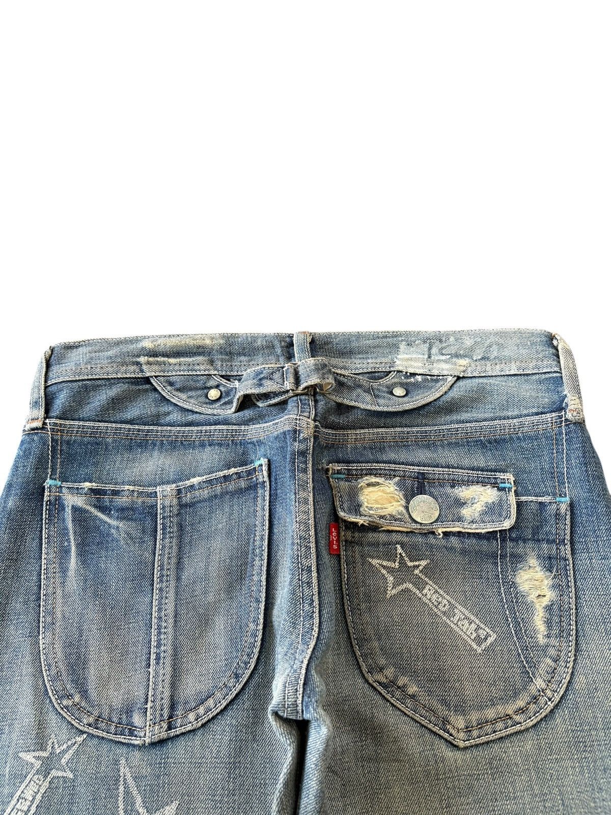 Levi's Vintage 90s Levis 805 Special Turquoise Selvedge Loose Jeans Size US 28 / EU 44 - 8 Thumbnail