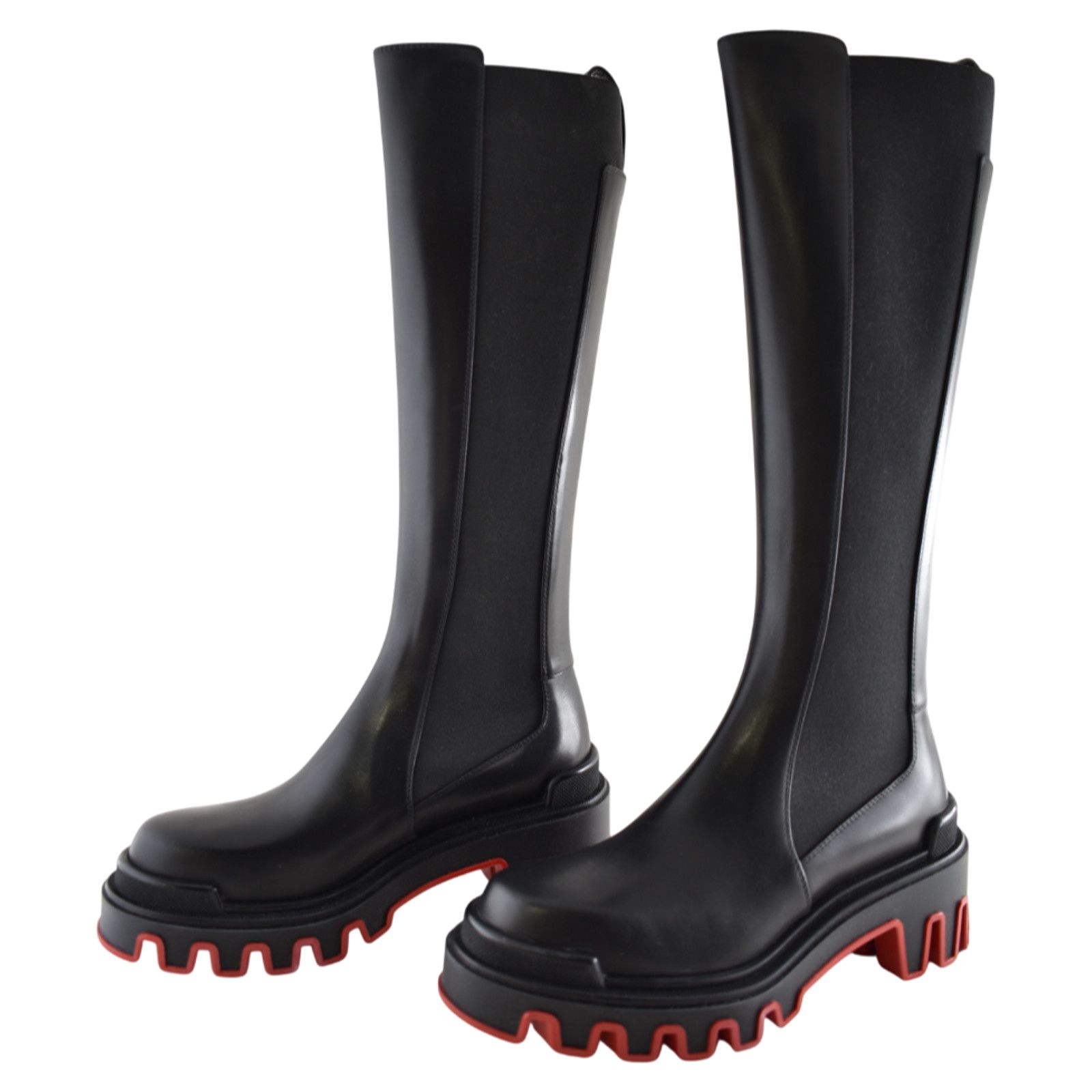 Christian Louboutin Louboutin Marchacroche Dune Botta Black Leather Boot 40 Size US 10 / IT 40 - 14 Thumbnail
