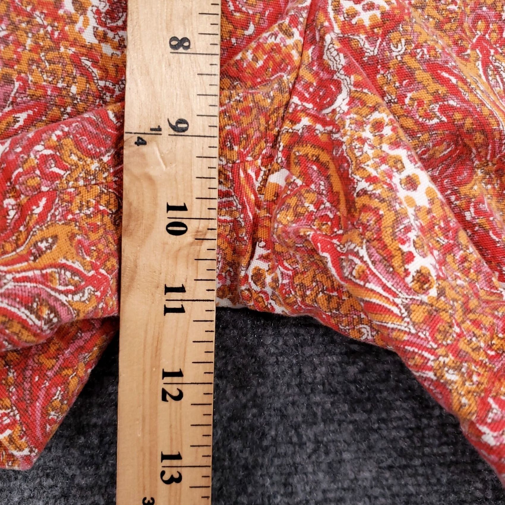 Talbots Talbots Shorts 6 Red Chino Flat Front Pasiley Cotton Spandex Blend Womens Size 28" / US 6 / IT 42 - 6 Thumbnail