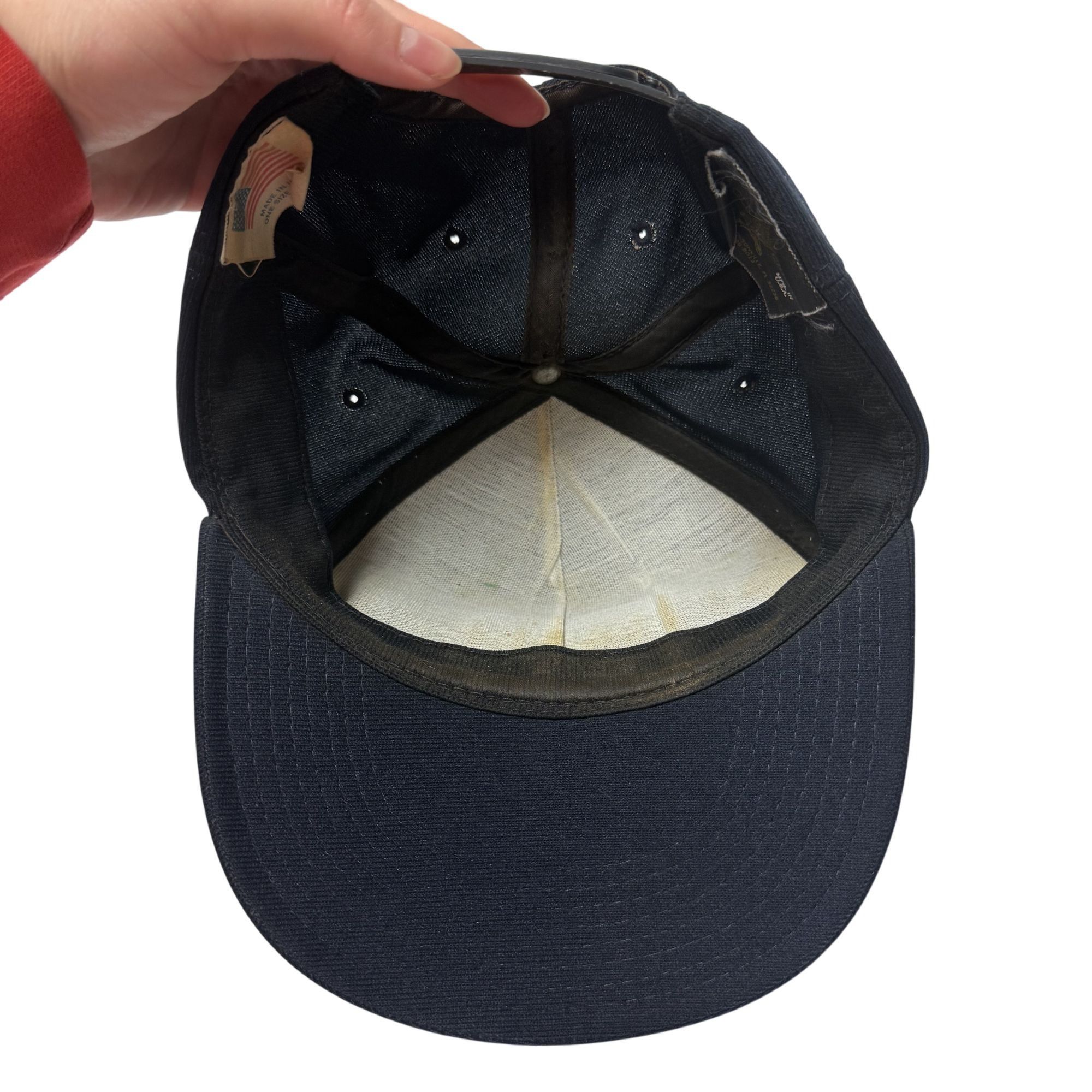 Other Vtg Eagle Crest USS Forrestal CVA-59 SUPERCARRIER Ship Hat Size ONE SIZE - 5 Thumbnail