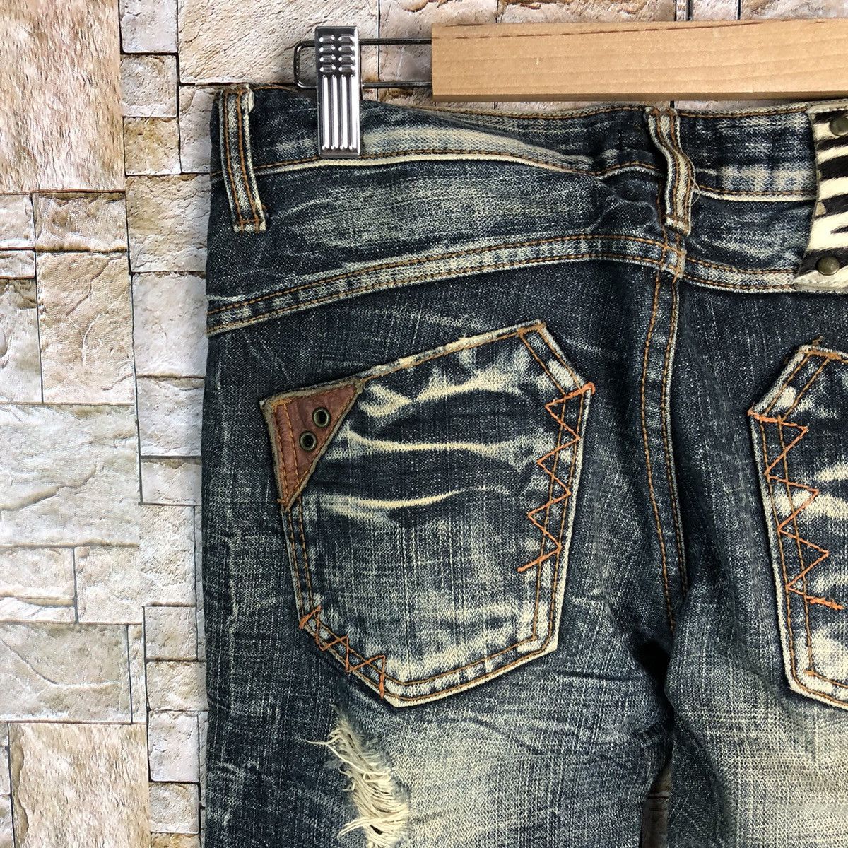 Japanese Brand Detail Blue Distressed Denim Pants #A132 Size 25" / US 0 / IT 36 - 17 Thumbnail
