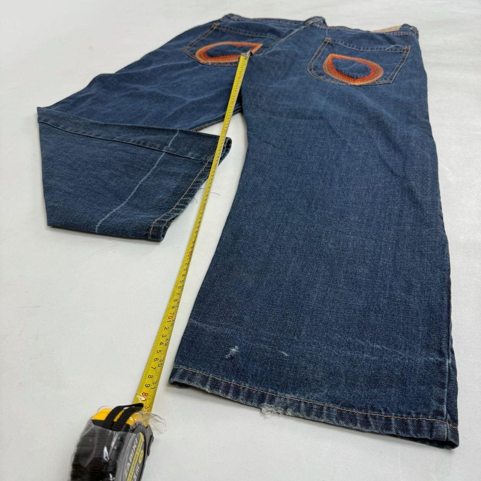 Japanese Brand × Le Grande Bleu (L.G.B.) × Vintage Vintage dark wash grunge archive baggy y2k embroidered jeans Size US 44 / EU 60 - 3 Thumbnail