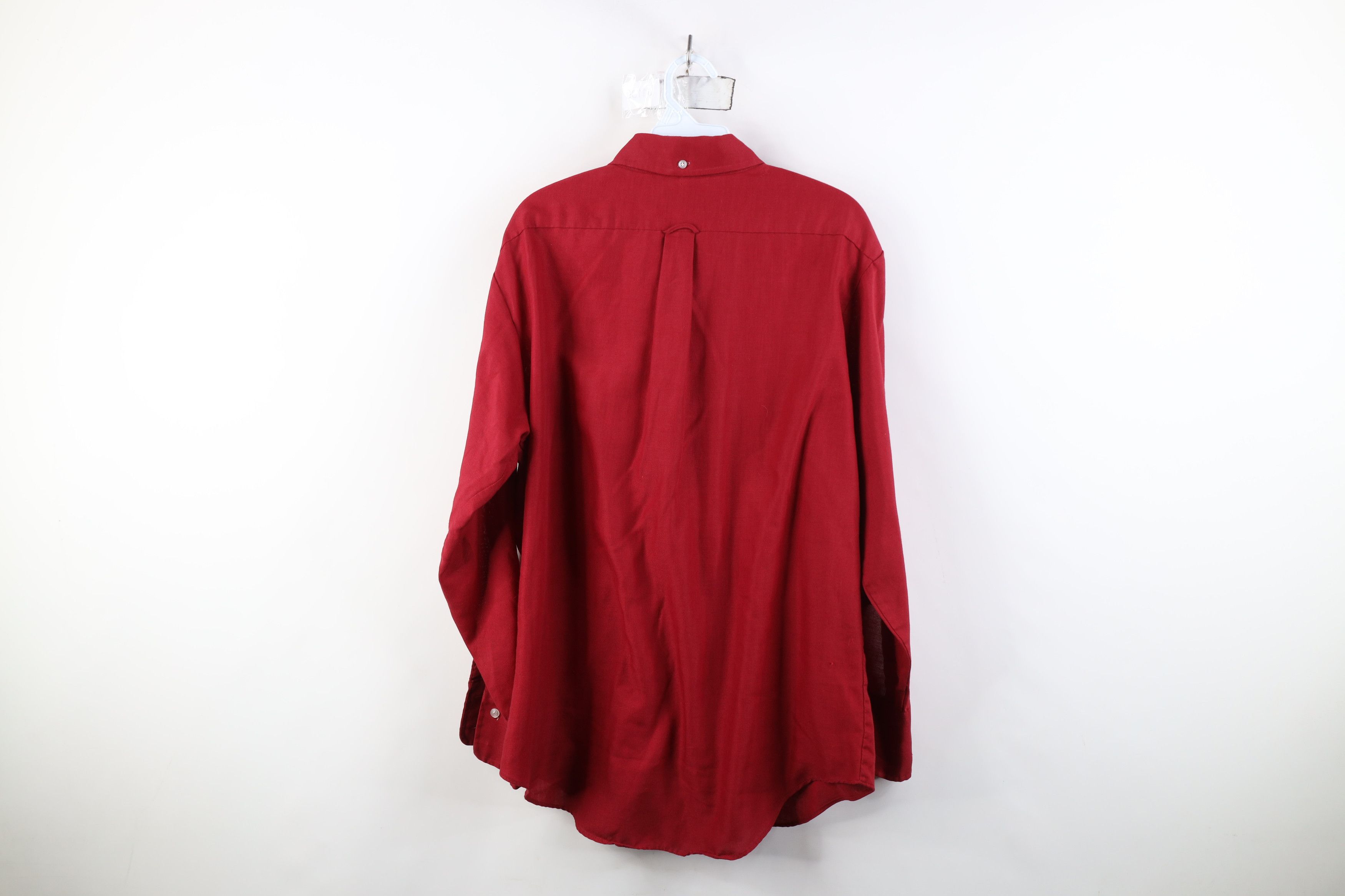 Vintage Vintage 70s Streetwear Knit Collared Button Down Shirt Red Size US L / EU 52-54 / 3 - 12 Thumbnail