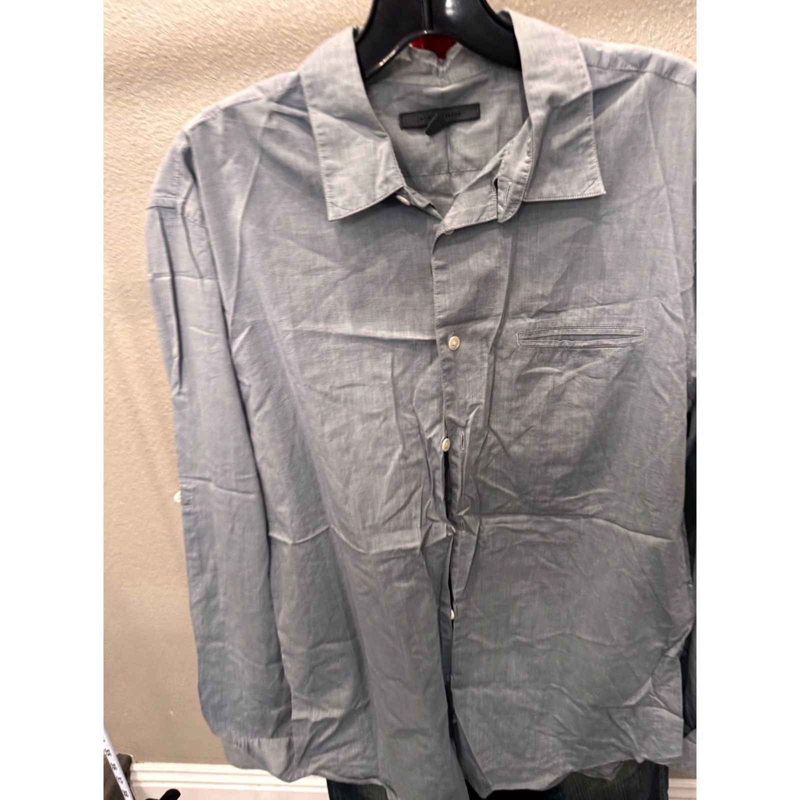 John Varvatos JOhn Varvatos Grayish Blue LONG SLEEVE SHIRT Large L Mens XS? Size US L / EU 52-54 / 3 - 2 Thumbnail