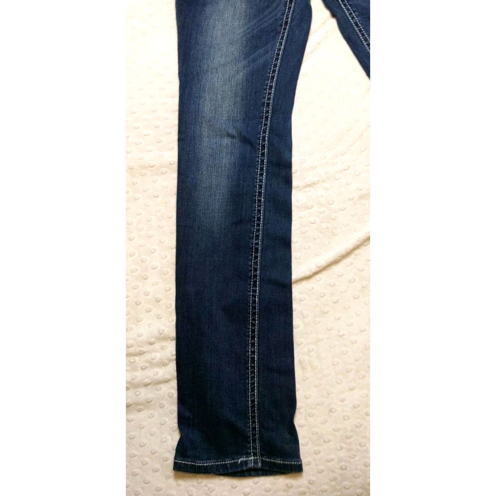 Grace in LA Grace In LA Jeans Women Straight 5-Pocket Denim Blue 31x32 Regular Size Cotton Blend Embroidered Rise Mid Vintage: No Mens Womens Girls Size 24" / US 00 / IT 34 - 3 Thumbnail