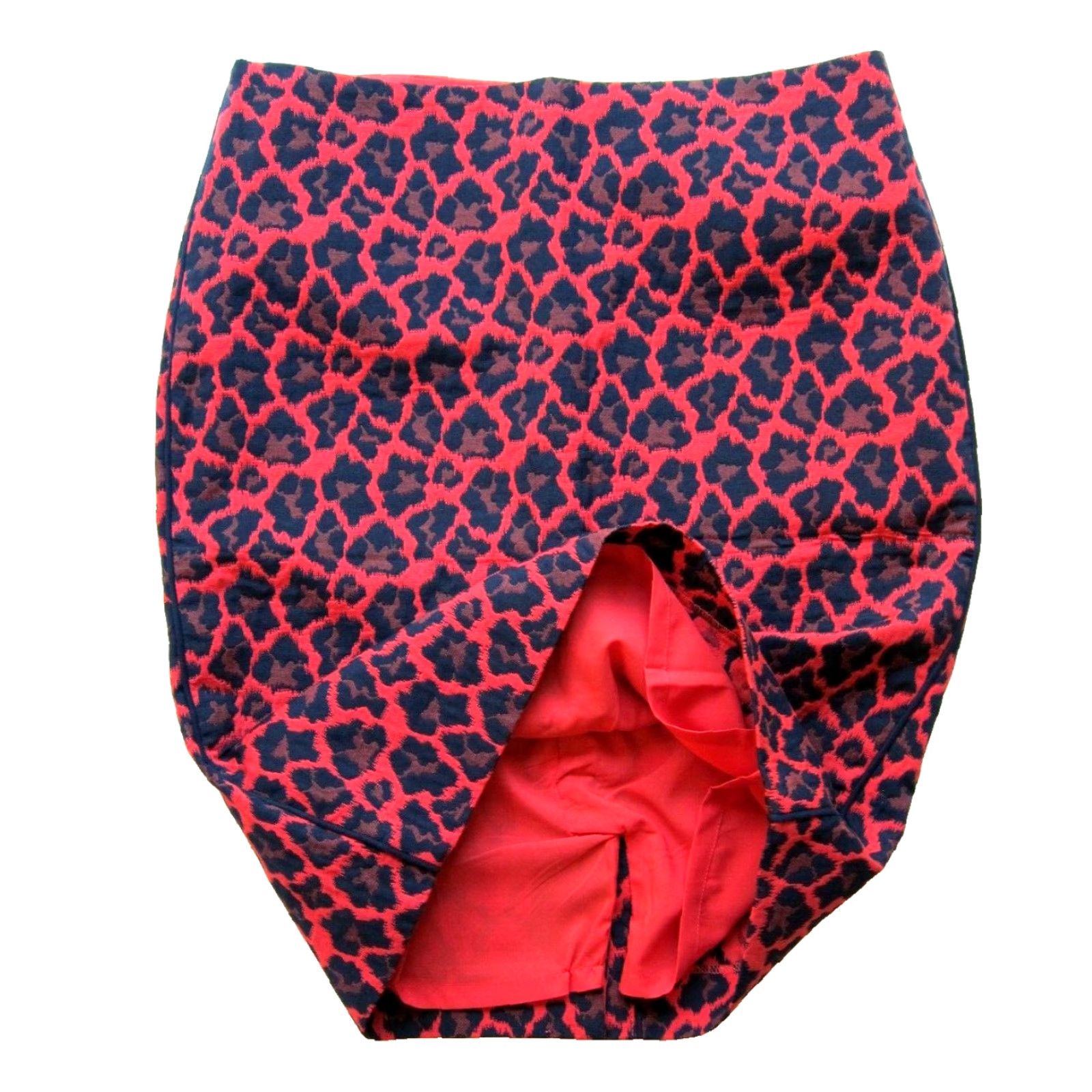 Vintage NWT The Limited Red Black Cheetah Print Work Straight Pencil Skirt Women 8 Size 30" / US 8 / IT 44 - 5 Thumbnail