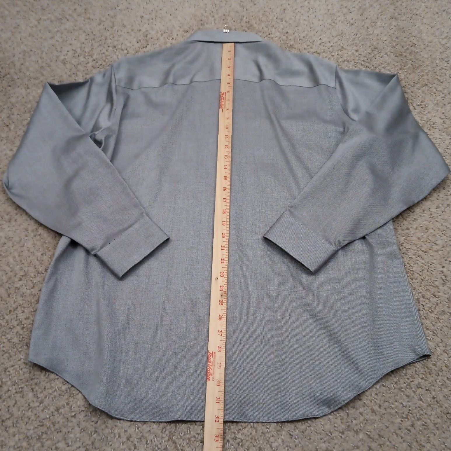 Calvin Klein Calvin Klein Shirt Men Size 17 Gray Classic Fit Long Sleeve Button Up Size US XL / EU 56 / 4 - 6 Thumbnail