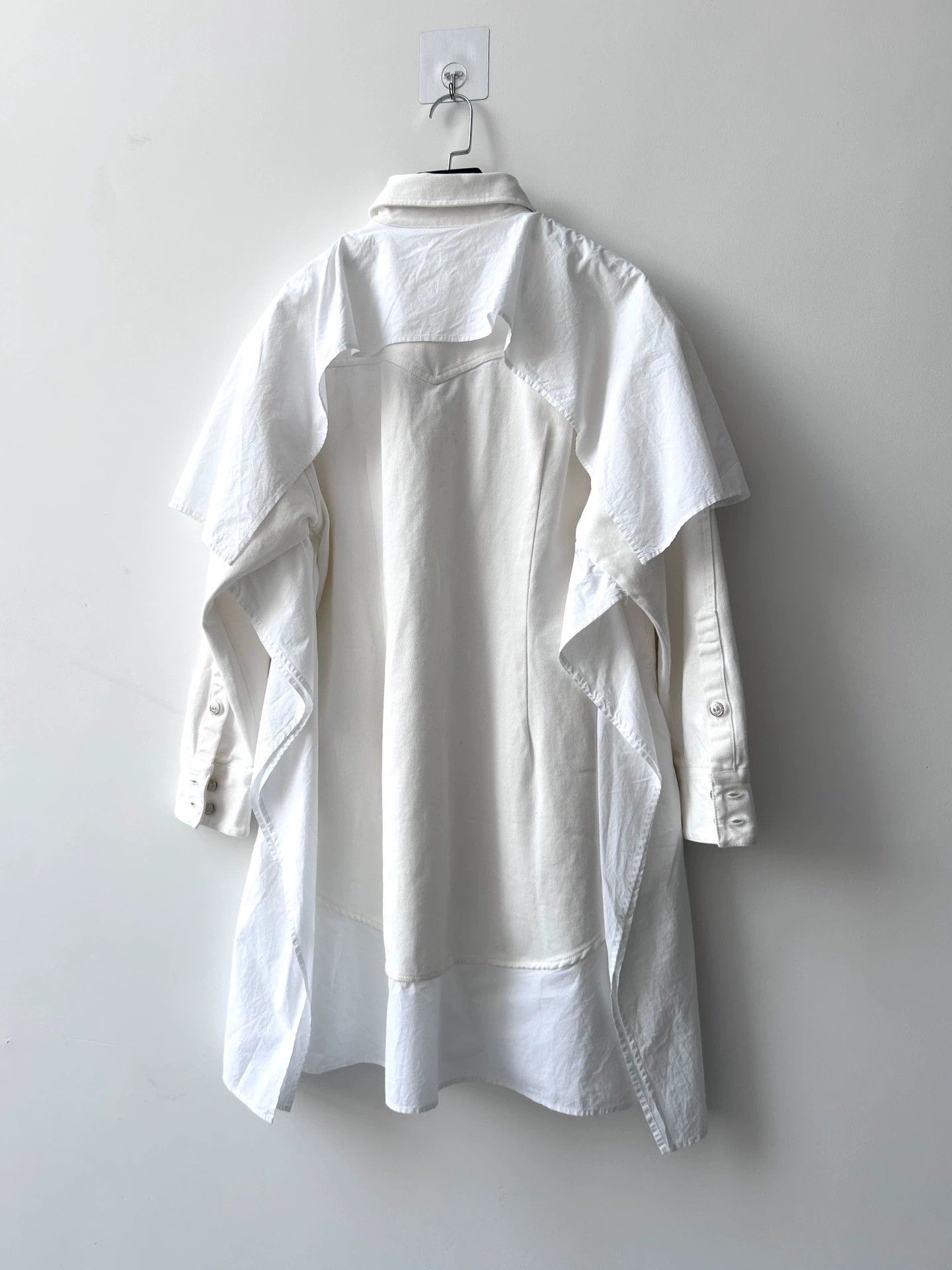 MM6 MM6 Resort 2020 Color Blocked Denim Jacket White 40 Size S / US 4 / IT 40 - 2 Thumbnail