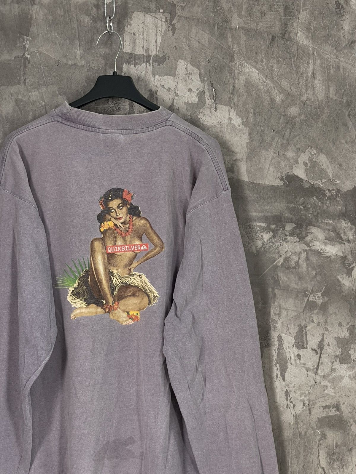 Japanese Brand × Quiksilver Quicksilver Vintage Y2K Distressed Sexy Logo Long Sleeve Size US L / EU 52-54 / 3 - 4 Thumbnail