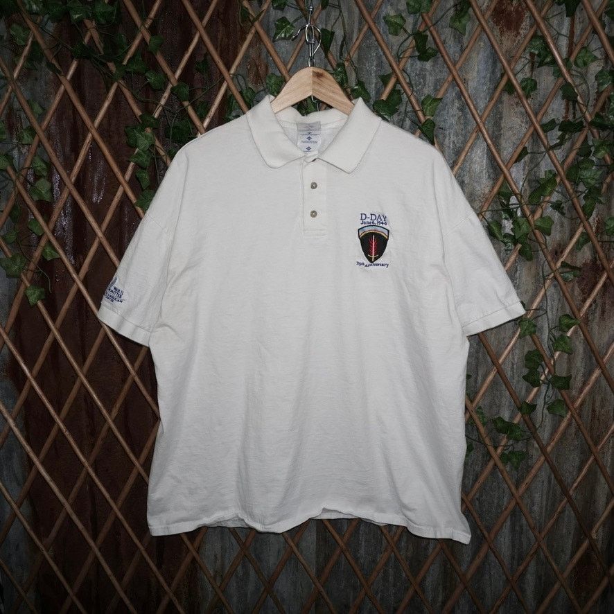 Vintage XXXL - Vintage Y2K D day war memorial 2000s embroidered polo Size US XXL / EU 58 / 5 - 1 Thumbnail