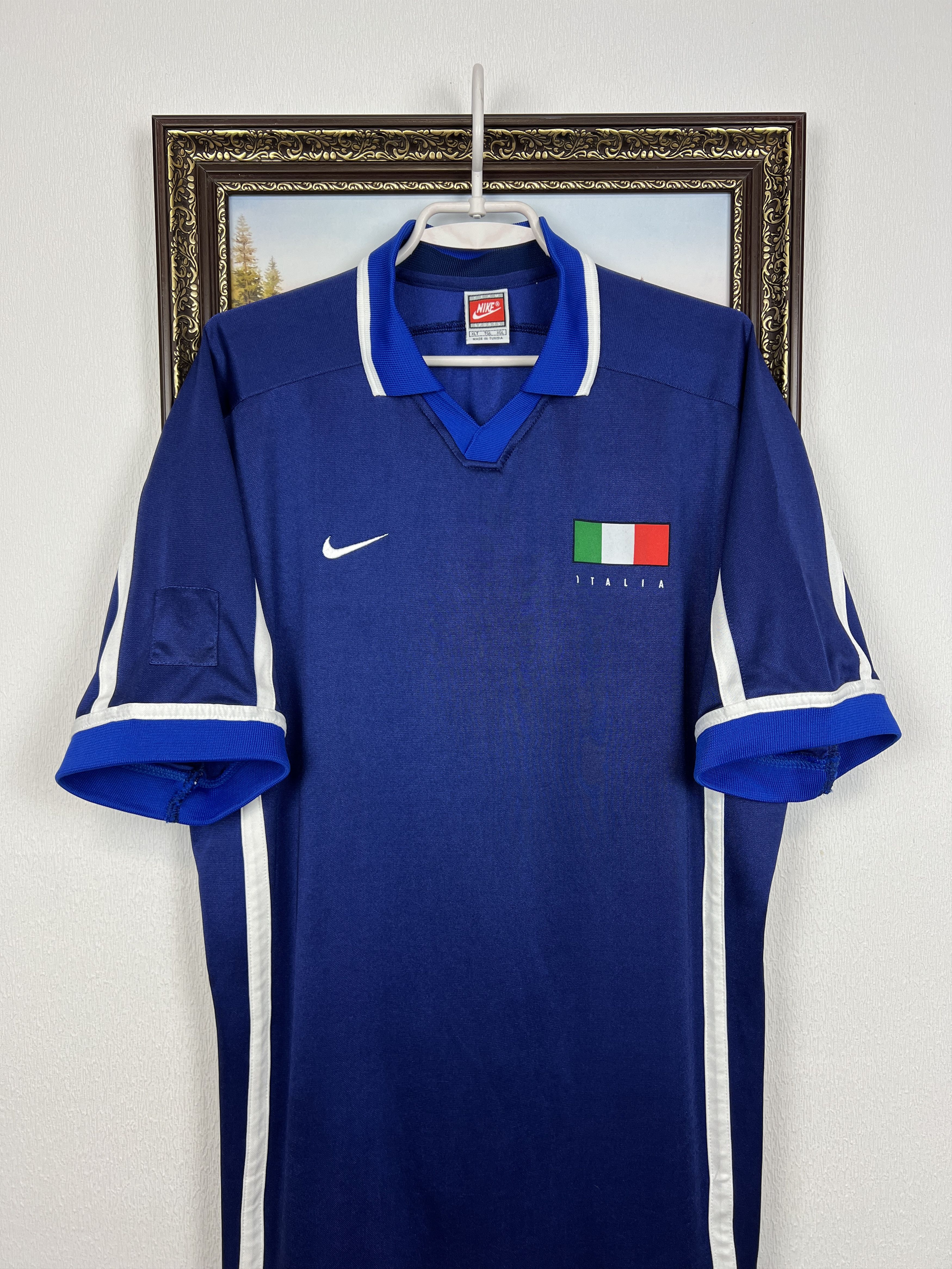 Nike Vintage 90's Nike Italy Football Shirt Soccer Jersey Maglia Size US XL / EU 56 / 4 - 2 Thumbnail