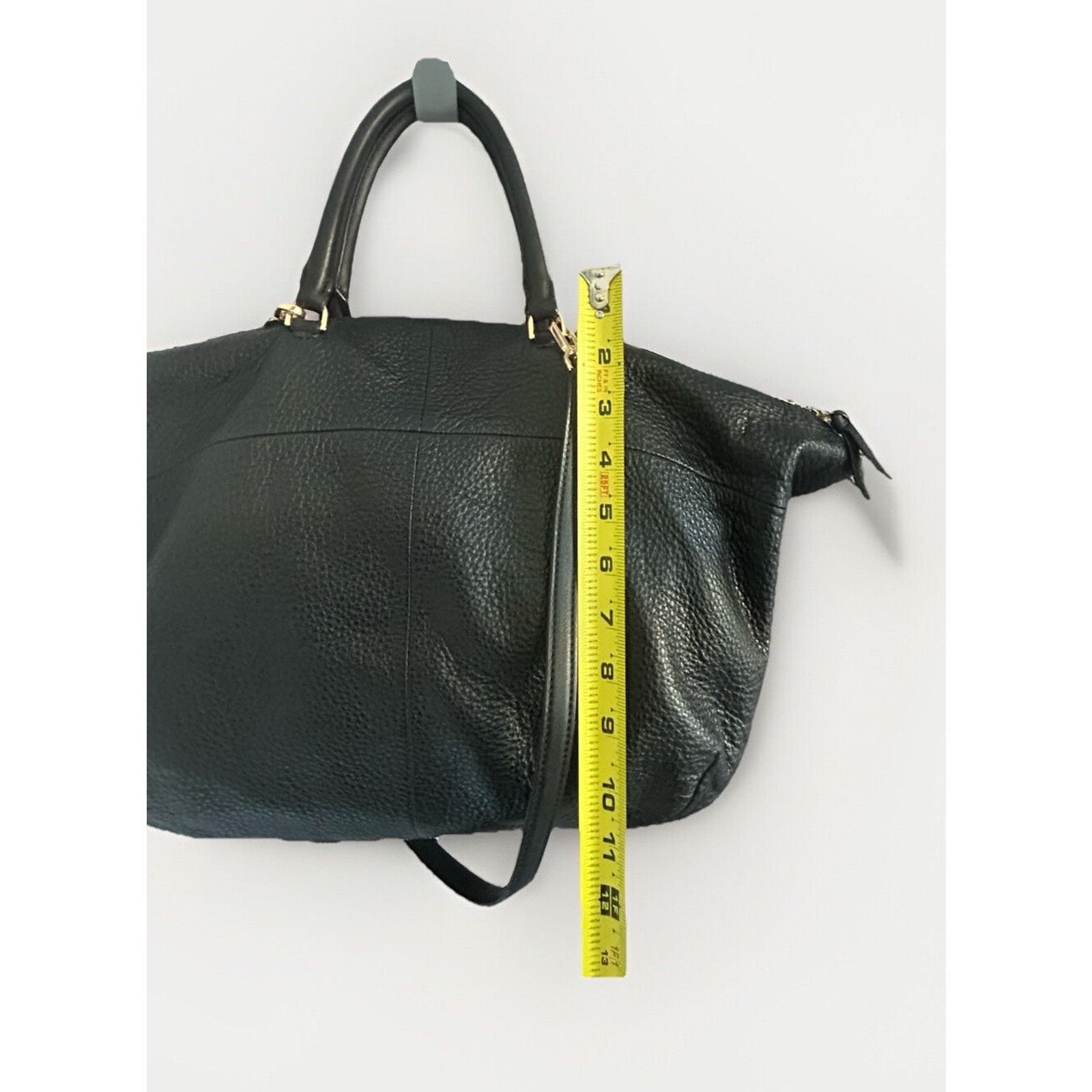 Tory Burch Tory Burch Ivy Slouchy Leather Satchel Large Black Handbag Size ONE SIZE - 8 Thumbnail