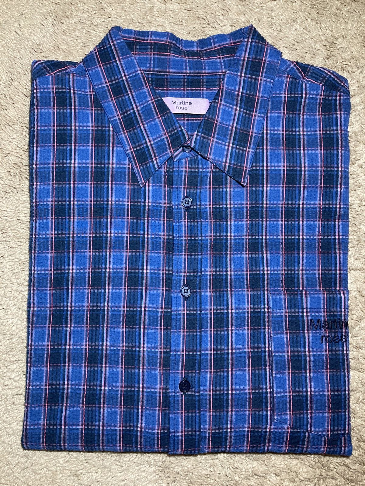 Martine Rose SS25 Martine Rose Lace Overshirt SSENSE 2025 Sex Logo Pocket Size US XL / EU 56 / 4 - 1 Thumbnail