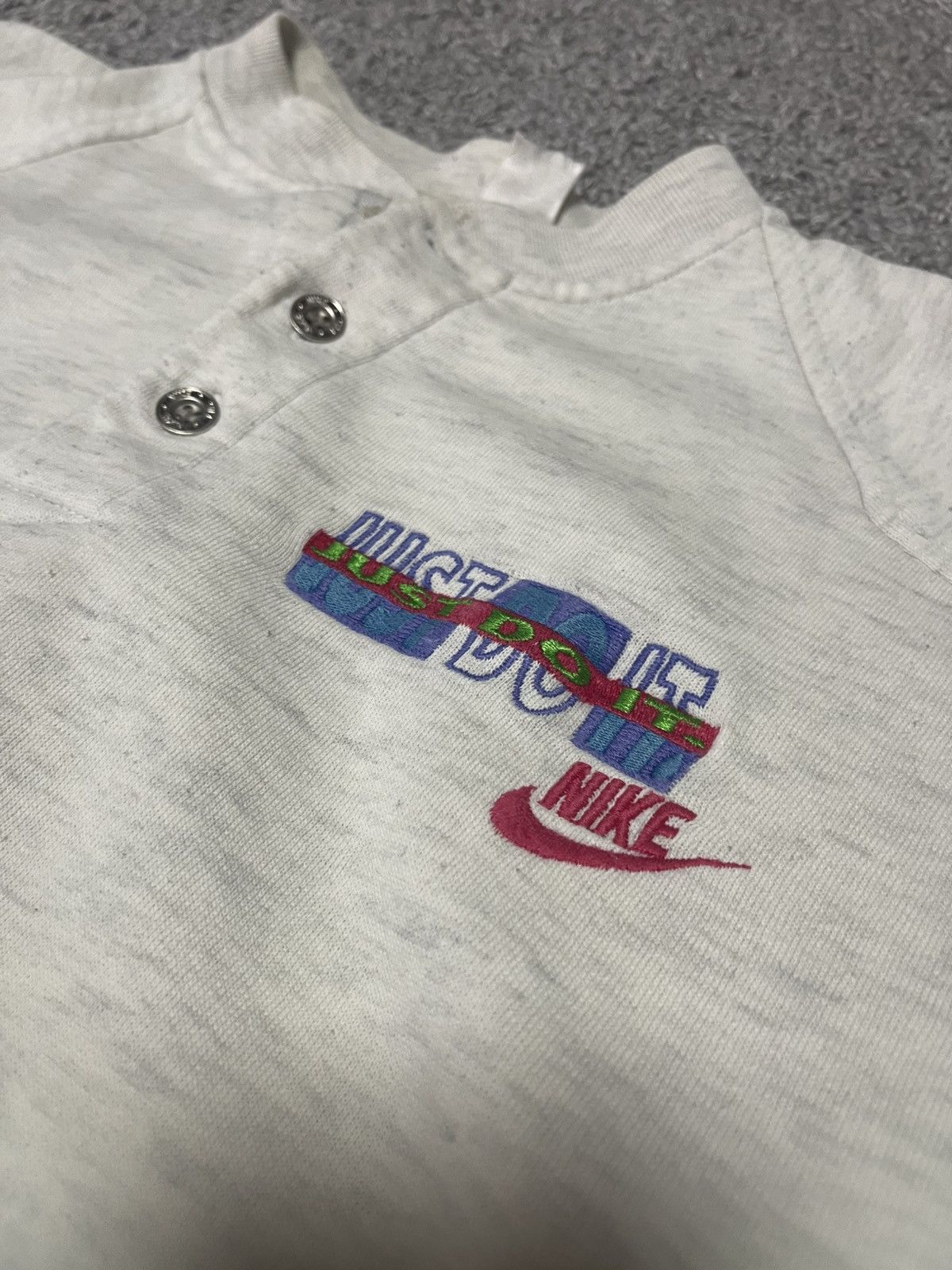 Nike Nike Just Do It Embro Logo Vintage Henley T-Shirt Size M Size M / US 6-8 / IT 42-44 - 6 Thumbnail
