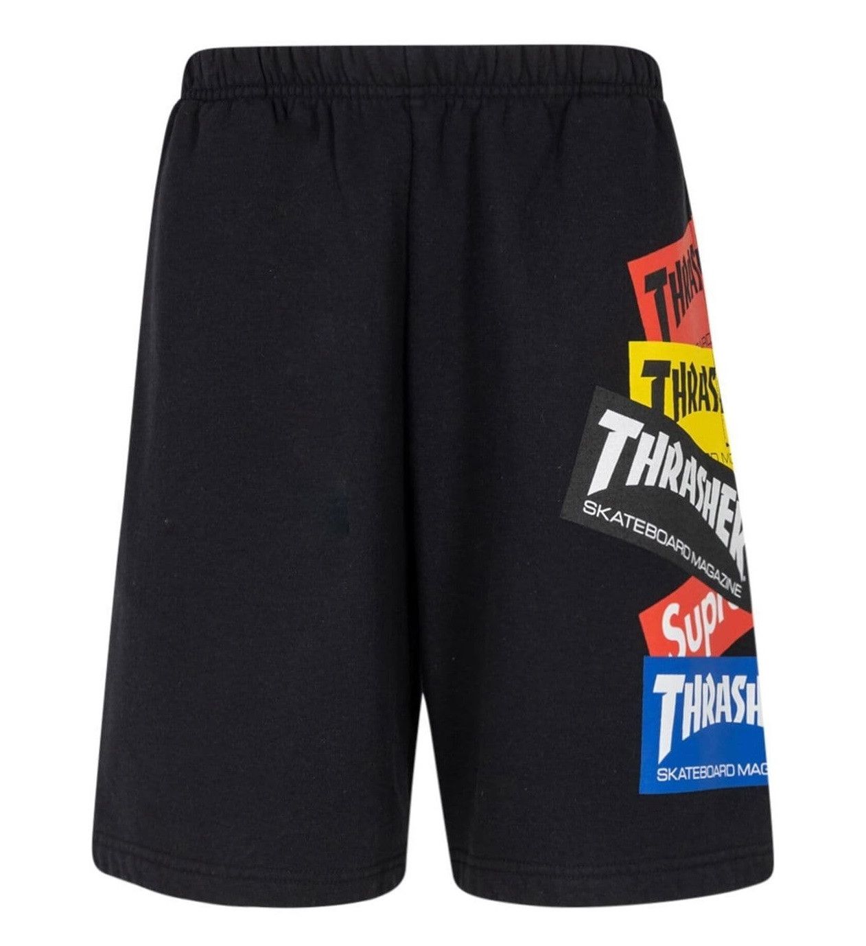 Supreme × Thrasher Supreme Thrasher FW21 Multi Logo Sweatshorts Black Size US 30 / EU 46 - 7 Thumbnail