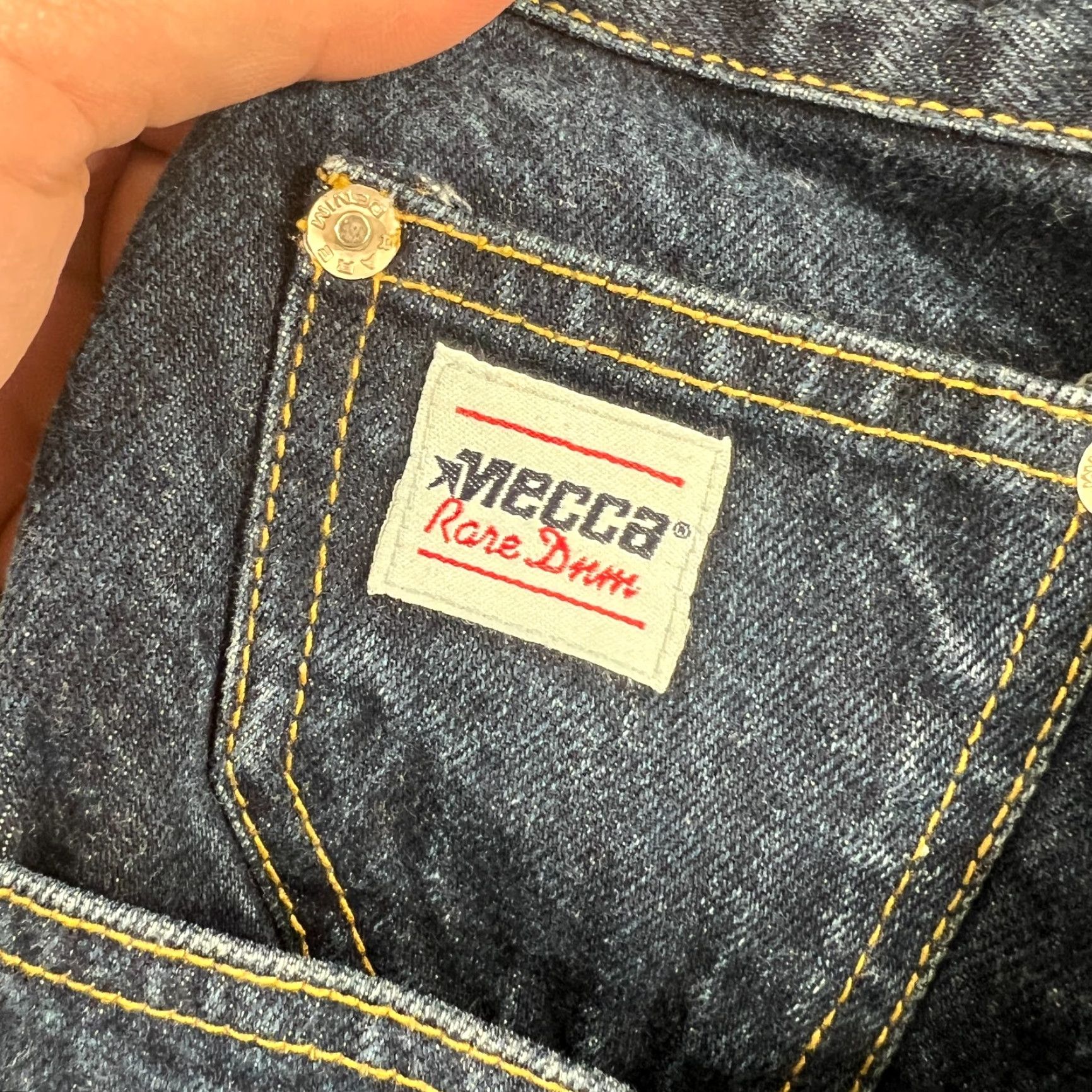 Vintage VINTAGE Mecca Jeans Mens 42x32 High Rise Denim 5-Pocket Baggy Hip Hop Style Size US 42 / EU 58 - 7 Thumbnail