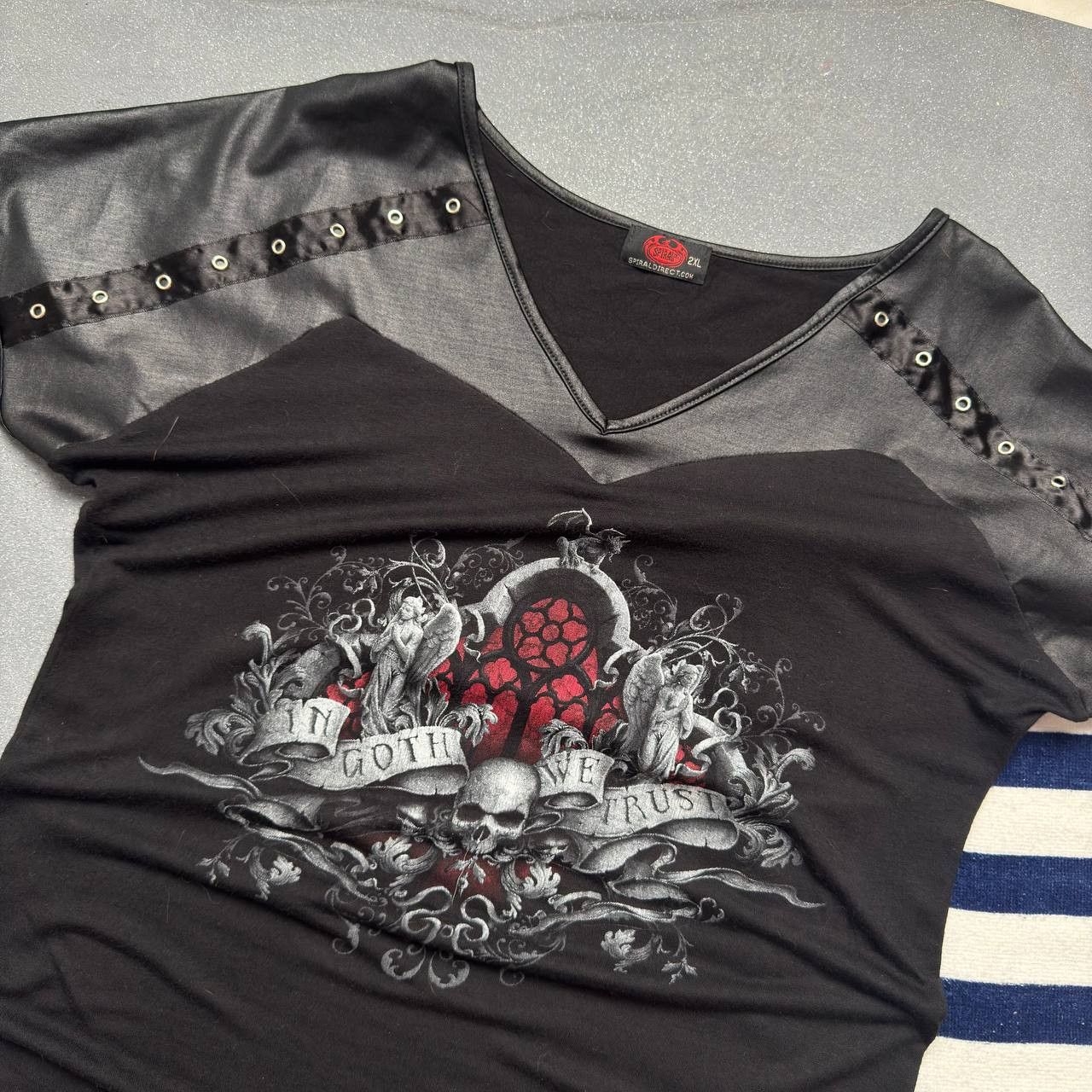 Japanese Brand × Vintage Spiral Direct Gothic Y2K T-Shirt Size XL / US 12-14 / IT 48-50 - 3 Thumbnail