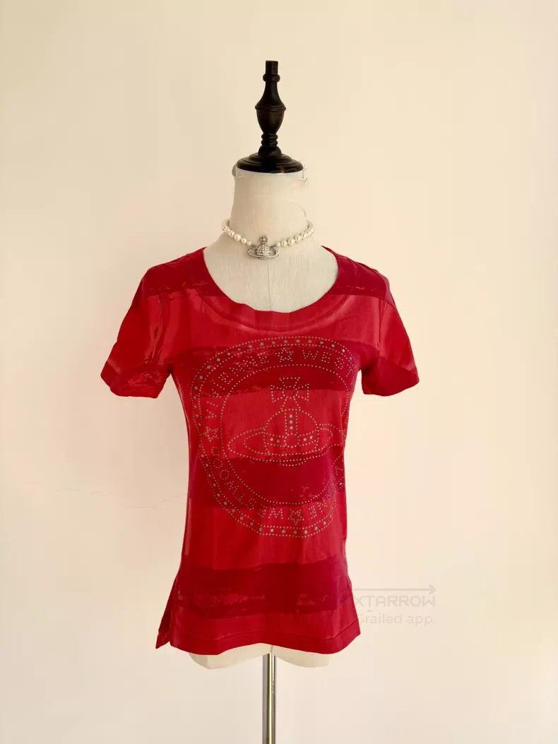 Vivienne Westwood Vivienne Westwood Vintage Red Striped Distressed Saturn Sh Size M / US 6-8 / IT 42-44 - 1 Thumbnail