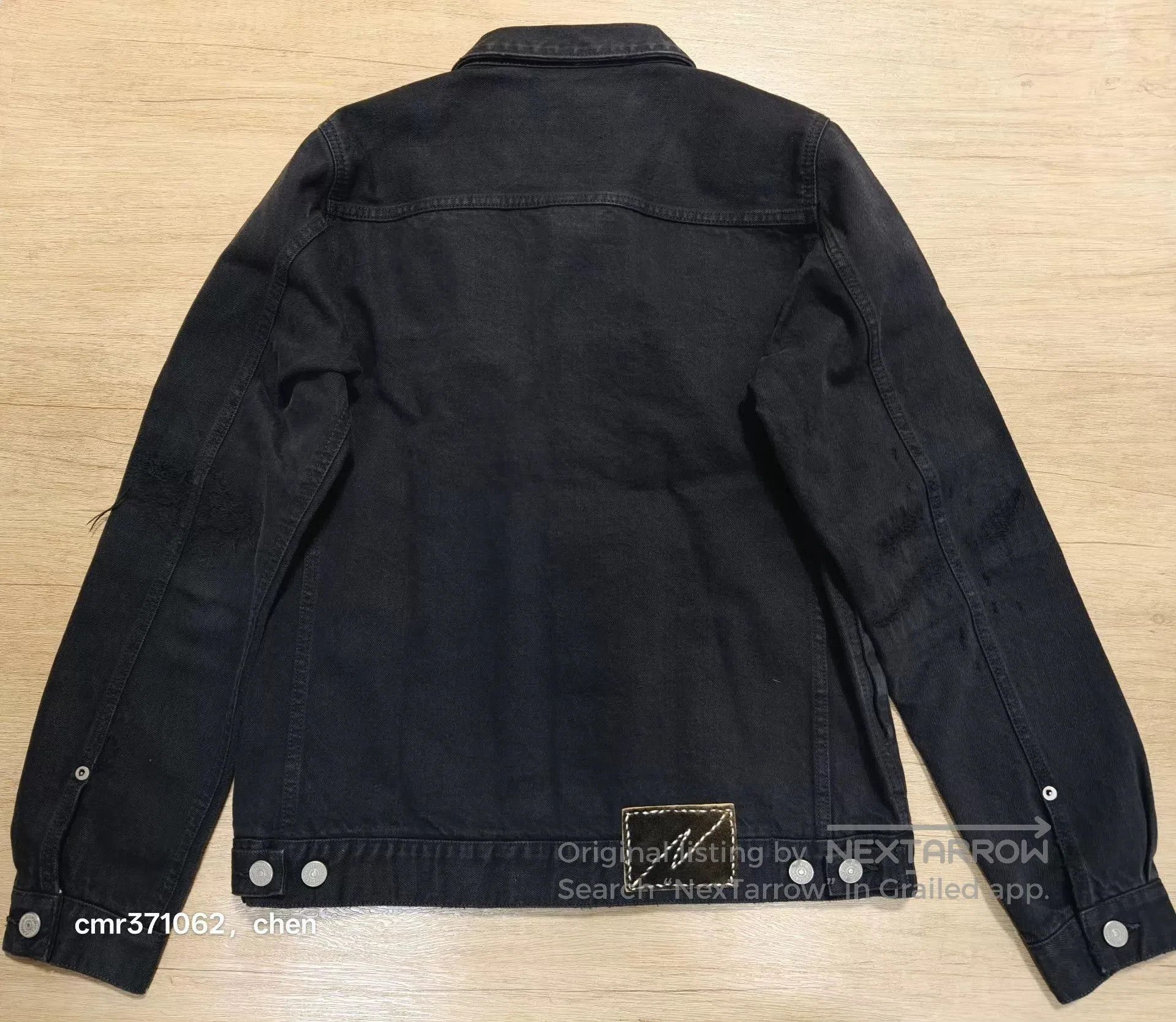 Visvim Black Denim Jacket with Button Front and Pockets. Size US M / EU 48-50 / 2 - 7 Thumbnail